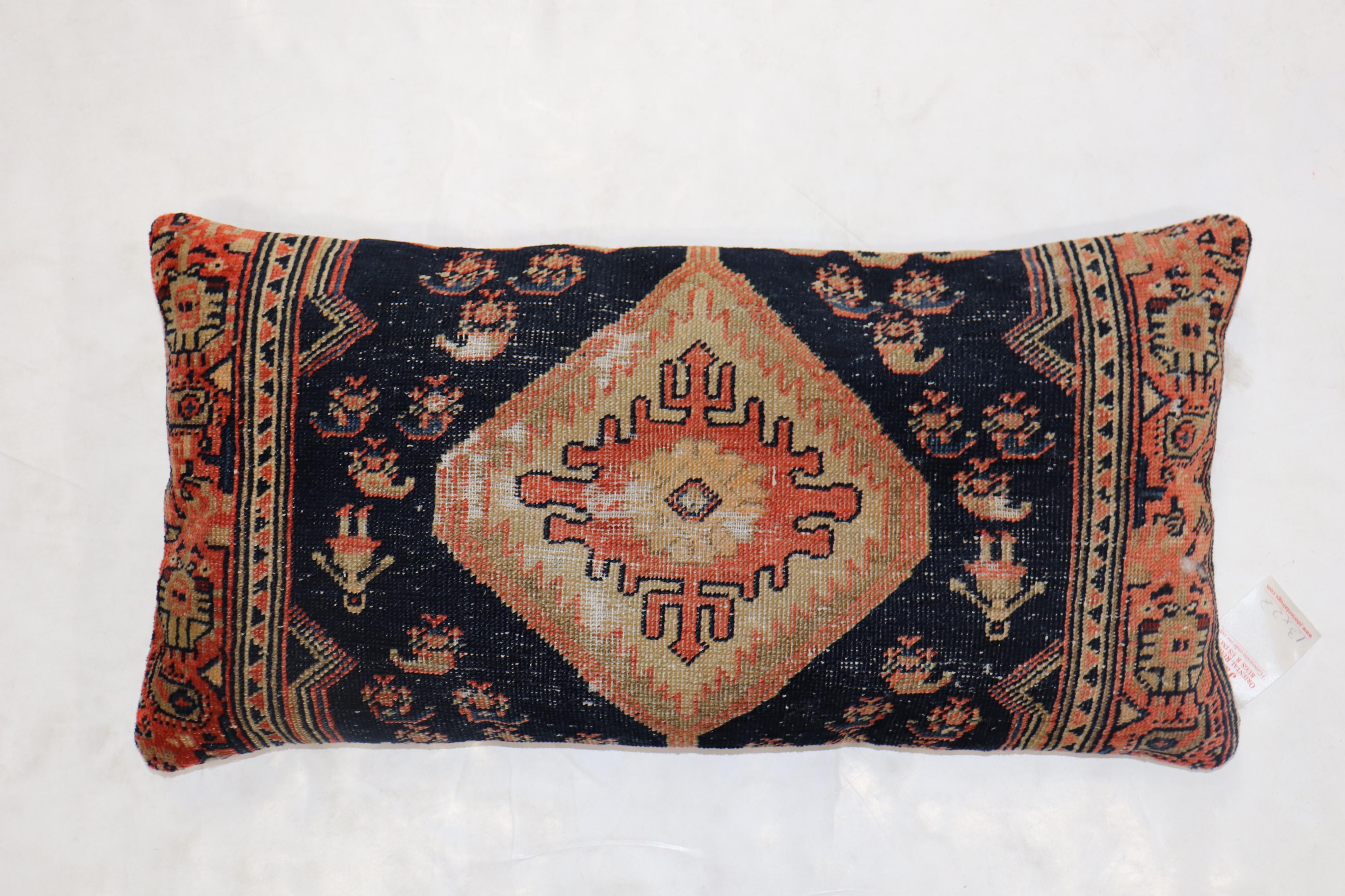 Traditional Long Antique Persian Rug Pillow In Fair Condition In New York, NY