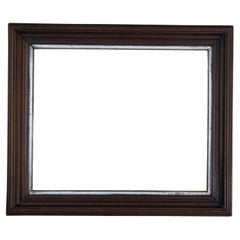 Used Traditional Mahogany Beveled Picture Mirror Frame Gilt Trim Fits 21.75 x 17.75"