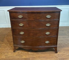 Traditional Mahogany Bow Front Chest by Leighton Hall