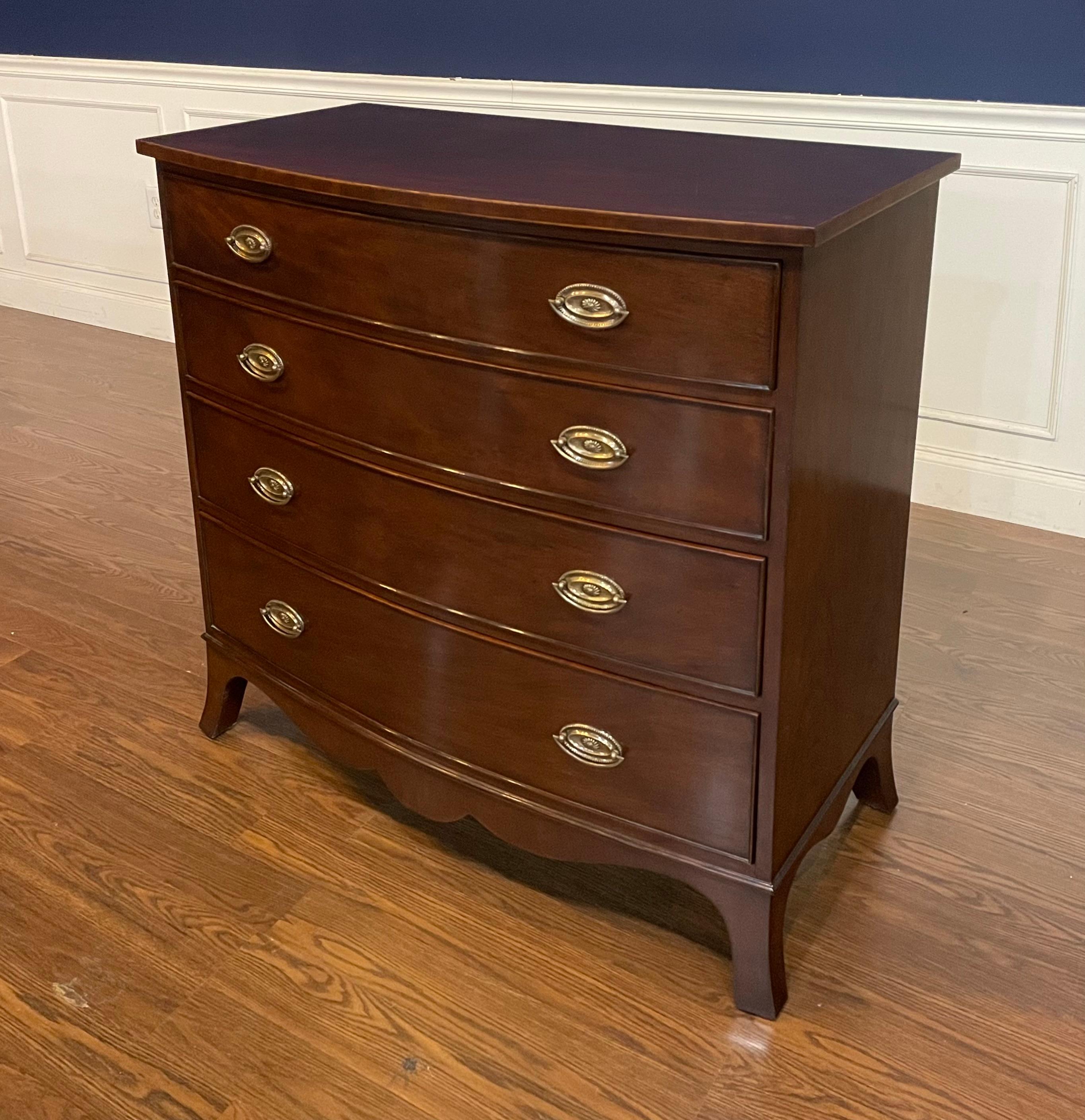 Philippine Traditional Mahogany Bow Front Chest by Leighton Hall  For Sale