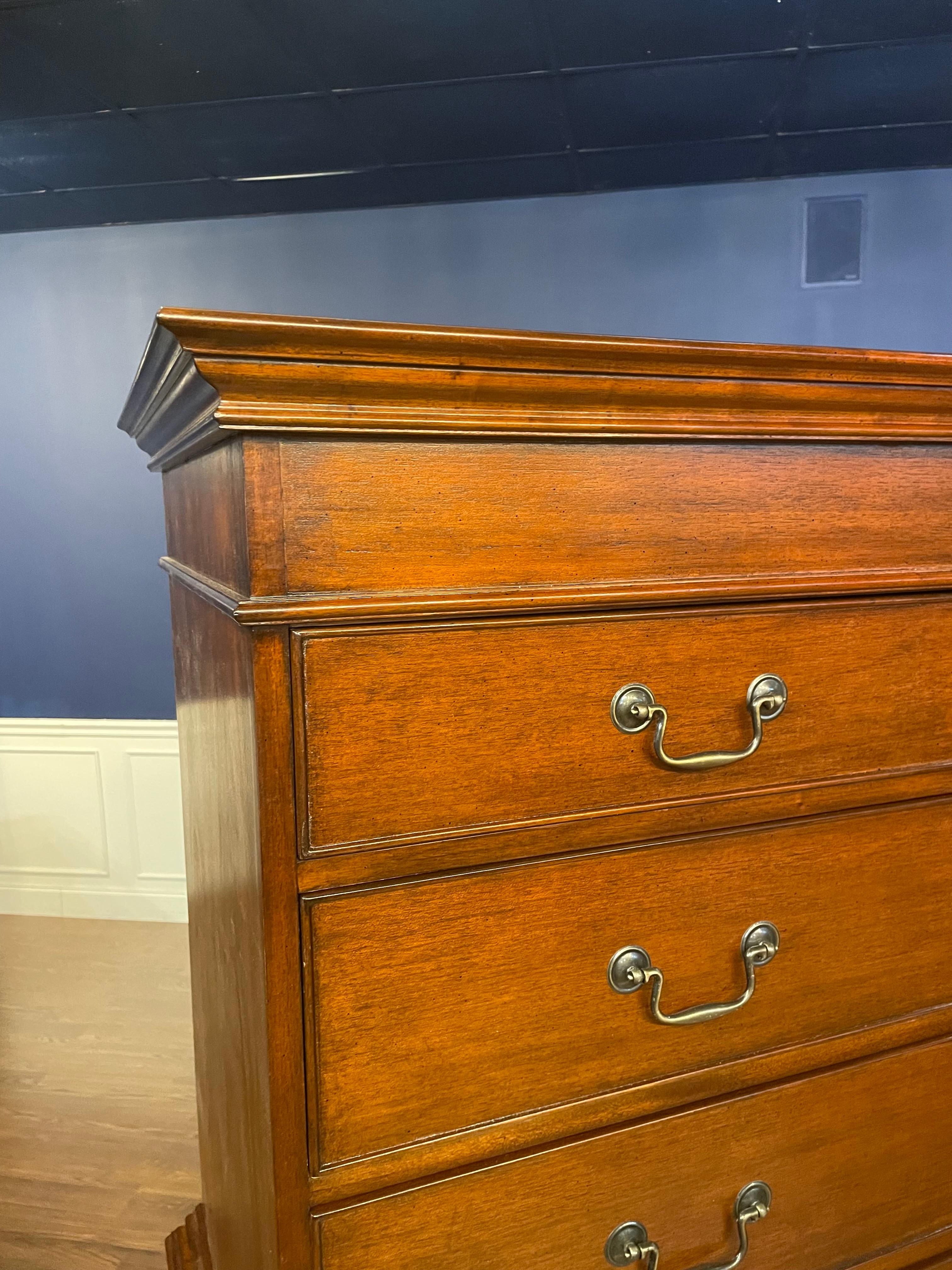 Traditional Mahogany Chest-On-Chest by Leighton Hall - Showroom Sample  For Sale 4