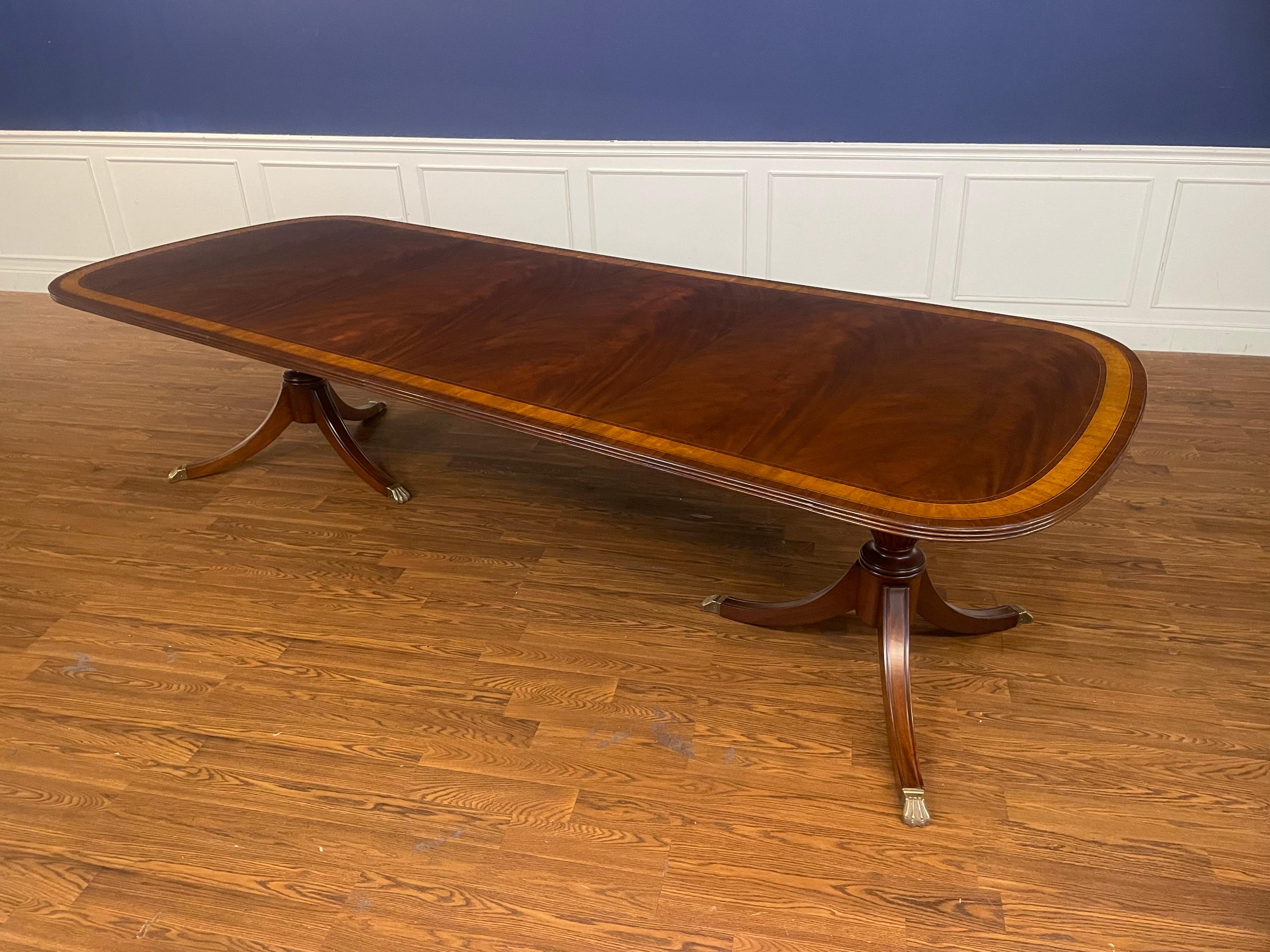 Traditional Mahogany Dining Table by Leighton Hall - Showroom Sample For Sale 4