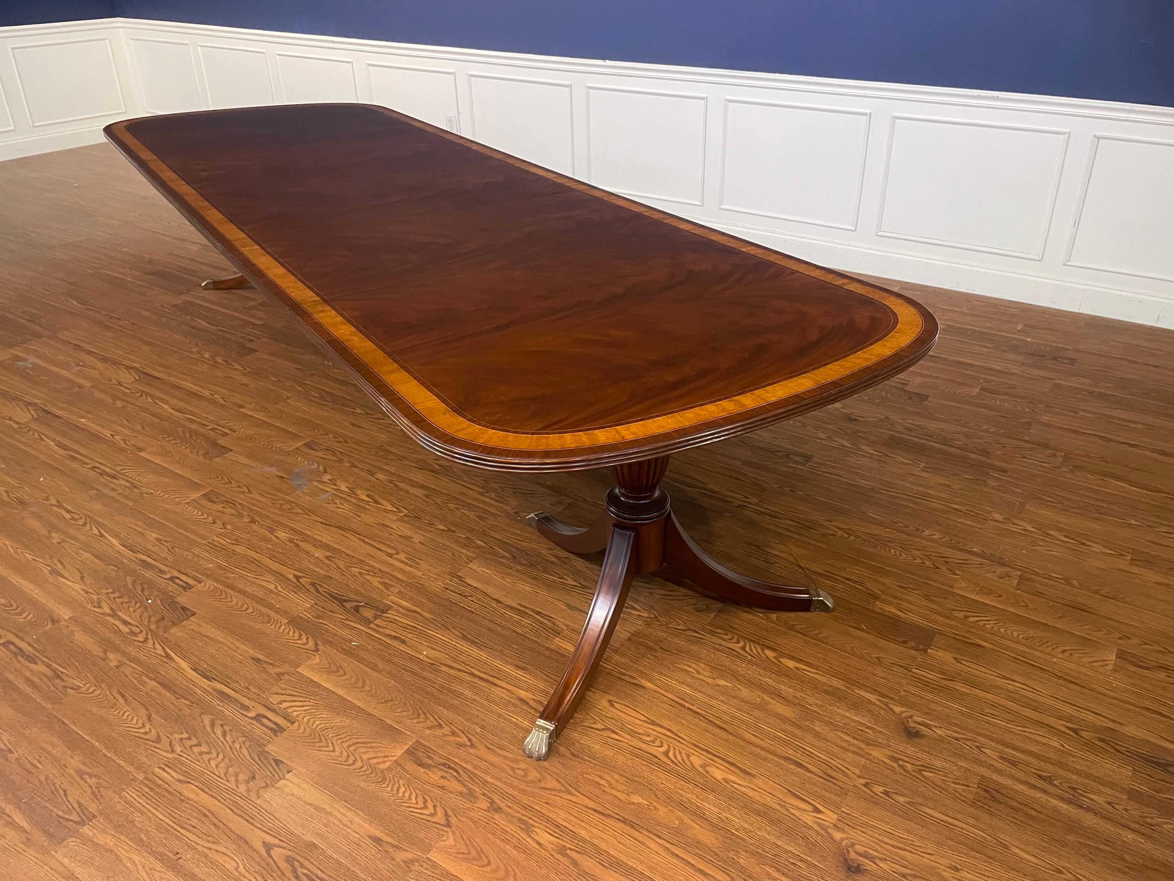 Traditional Mahogany Dining Table by Leighton Hall - Showroom Sample For Sale 9