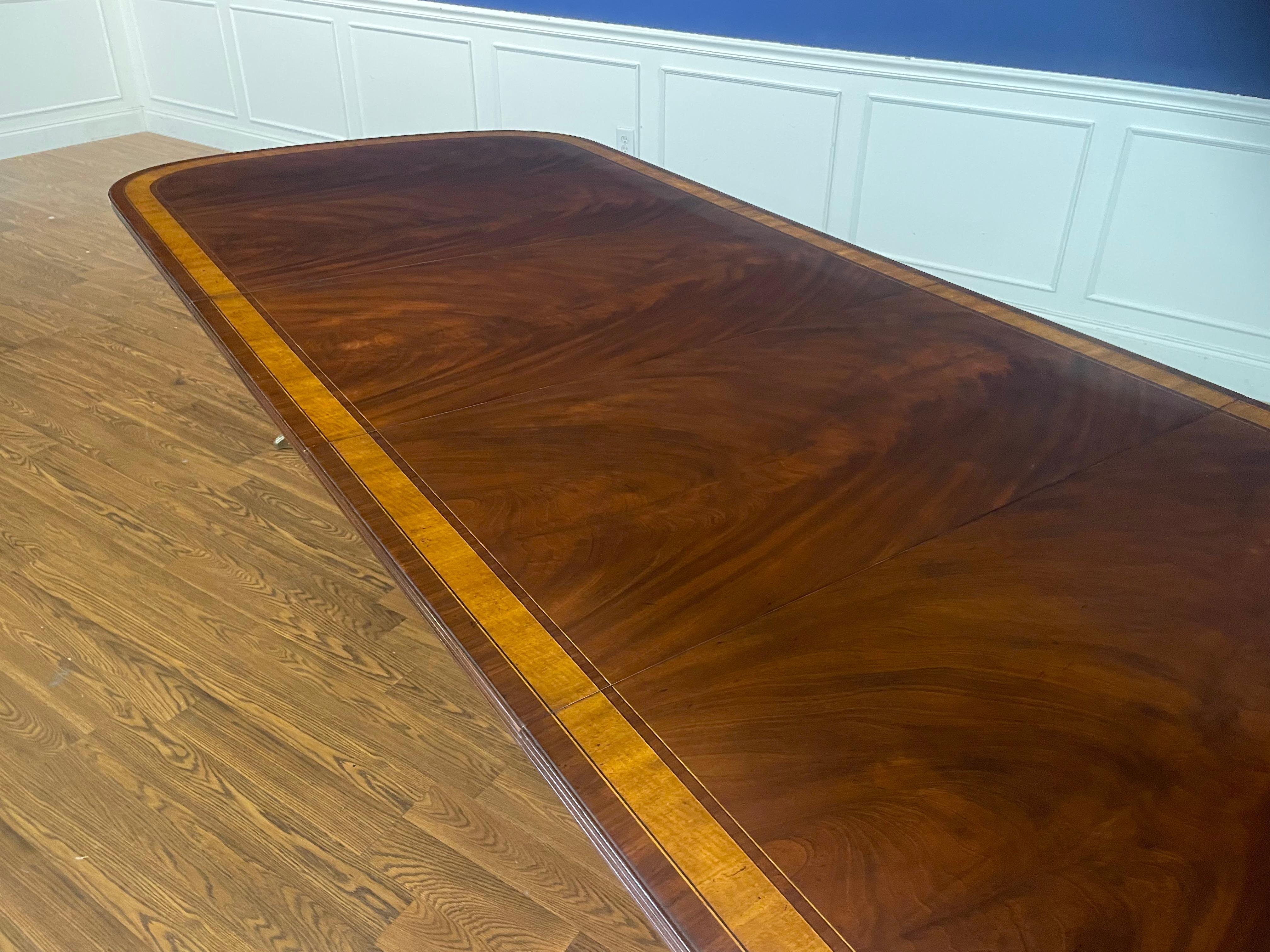 American Traditional Mahogany Dining Table by Leighton Hall - Showroom Sample For Sale