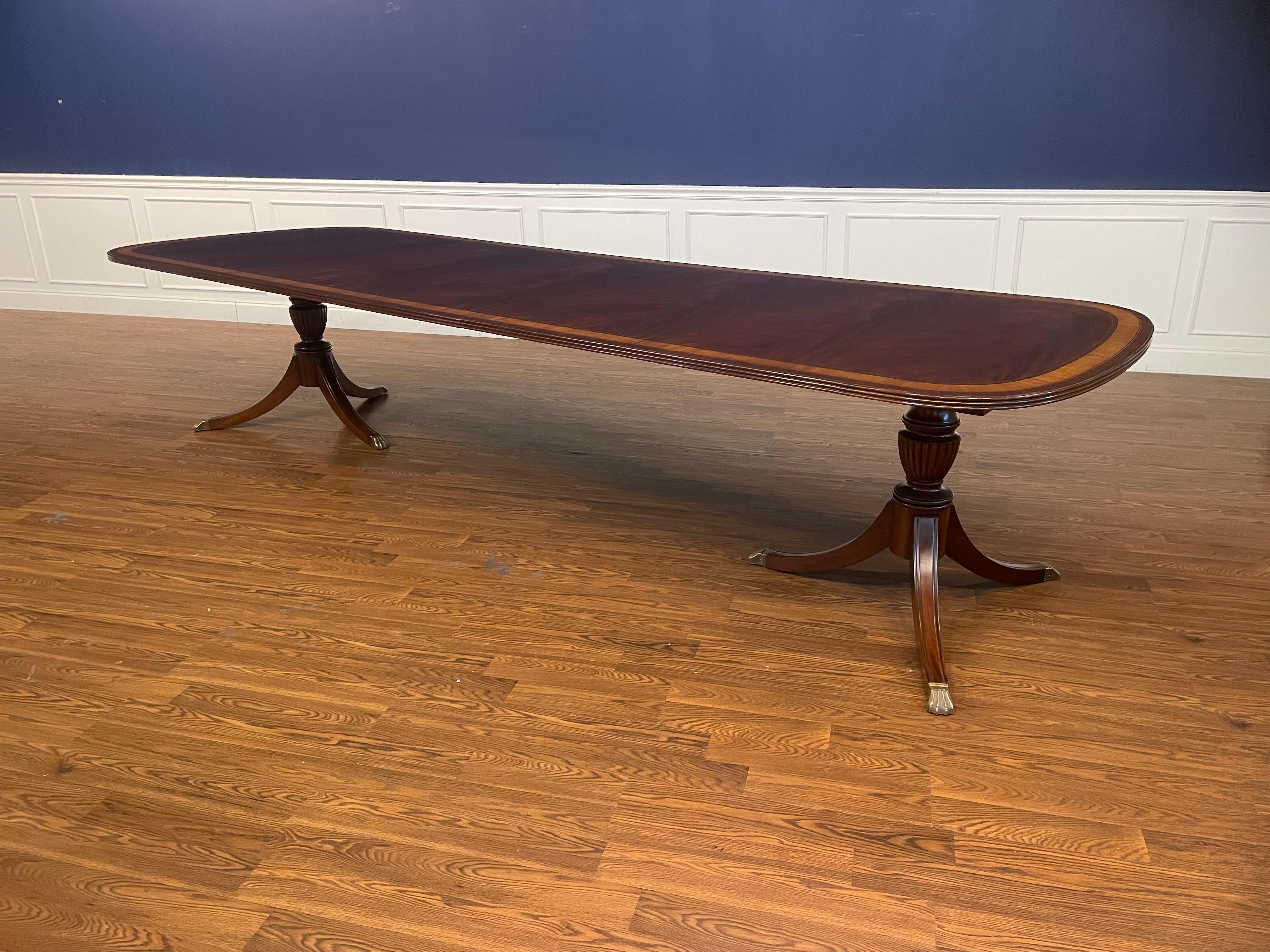 Contemporary Traditional Mahogany Dining Table by Leighton Hall - Showroom Sample For Sale