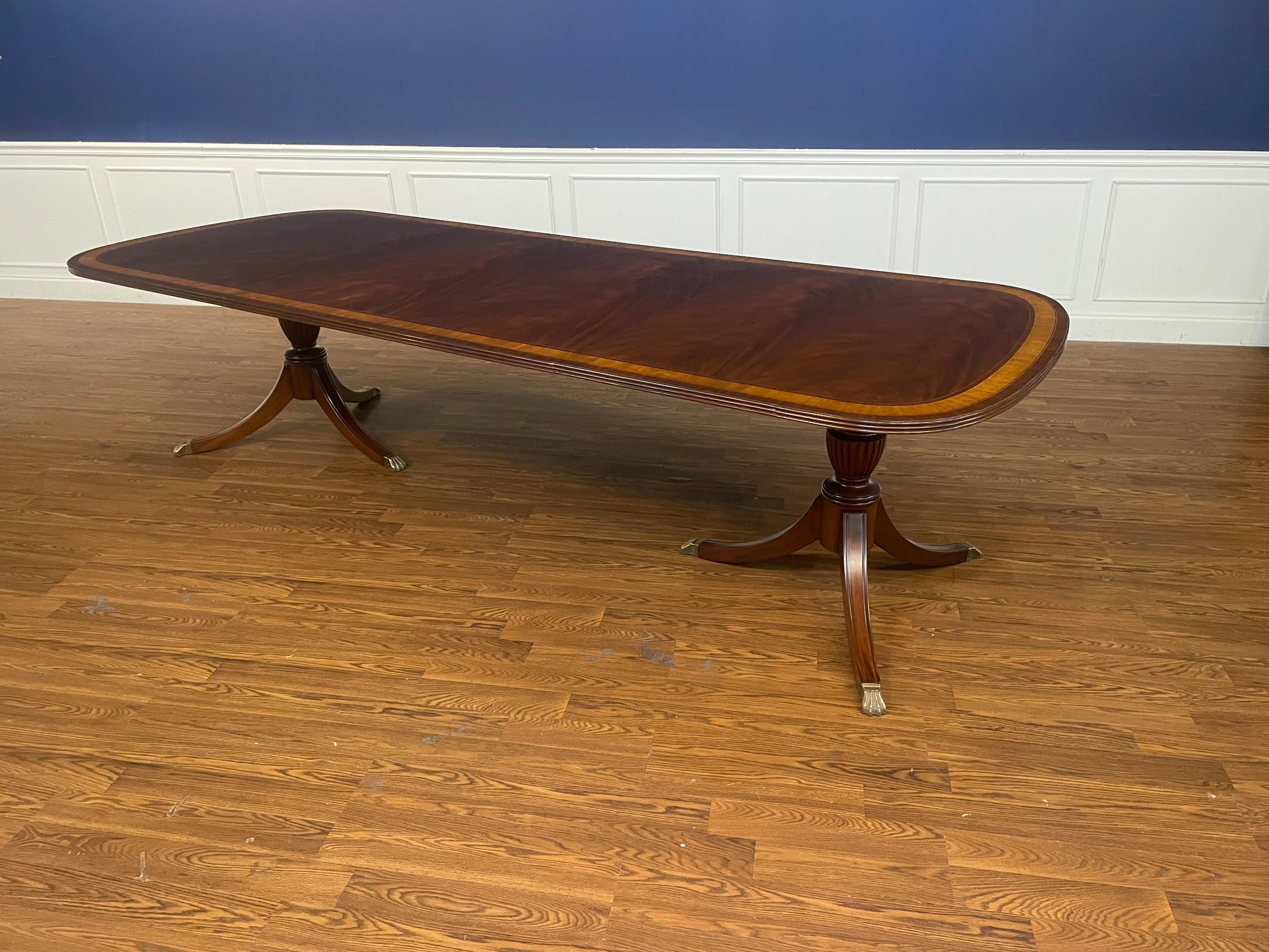 Traditional Mahogany Dining Table by Leighton Hall - Showroom Sample For Sale 3