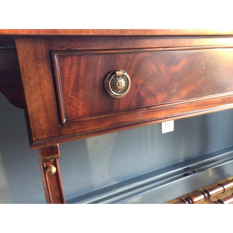 American Traditional Mahogany Drop Leaf Console For Sale