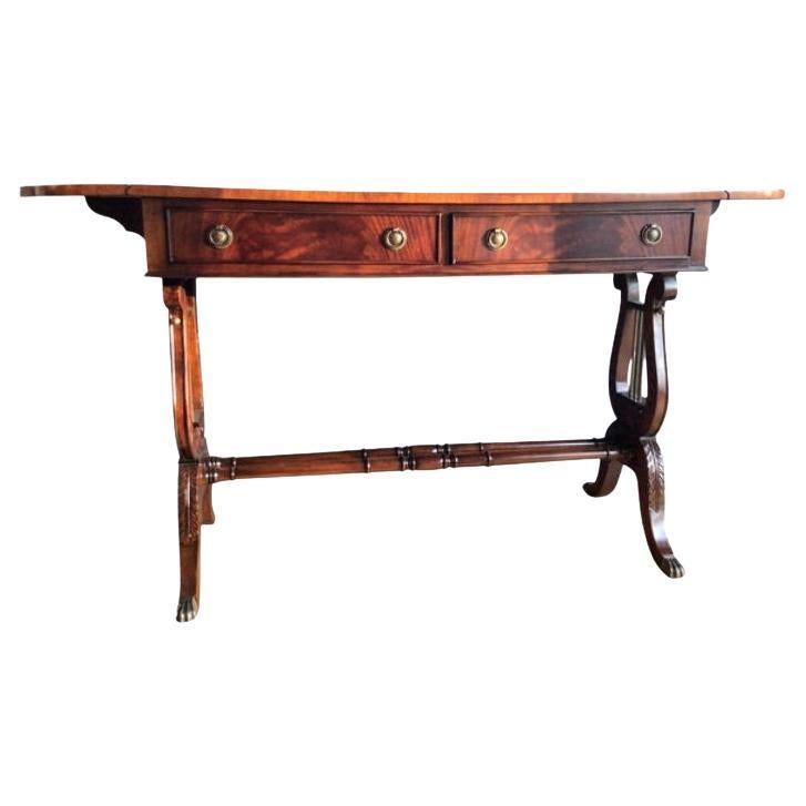 Traditional Mahogany Drop Leaf Console
