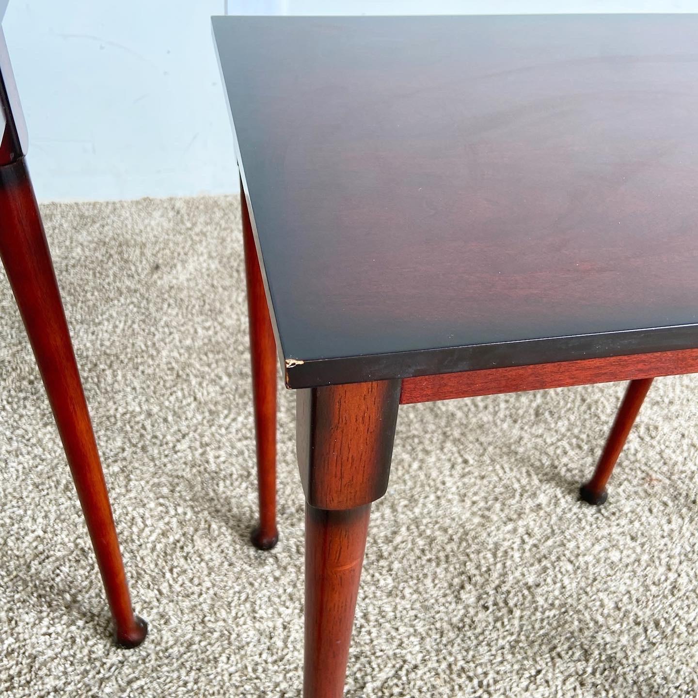 Traditional Mahogany Nesting Tables From Bombay Company - Set of 3 For Sale 1