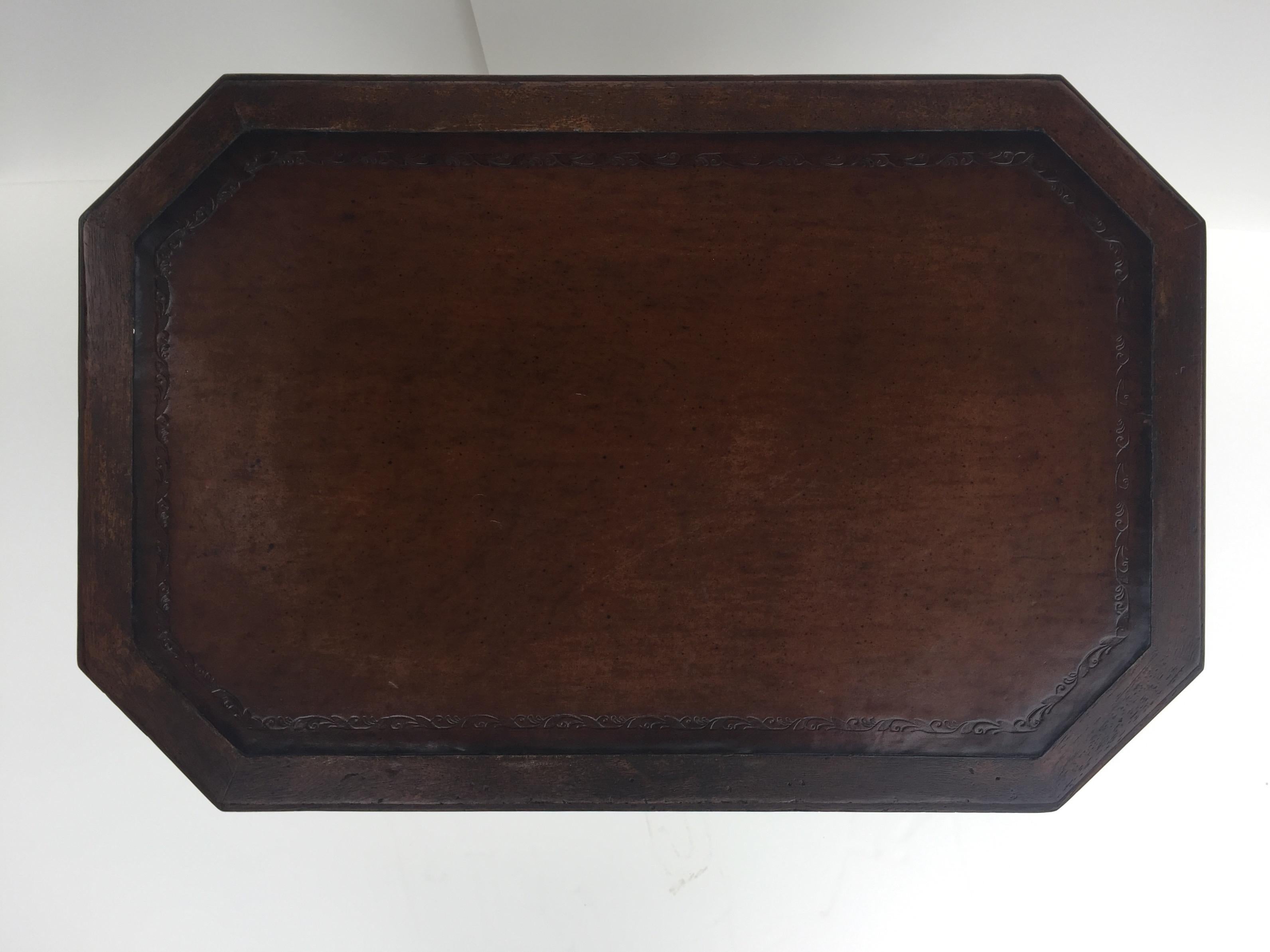 Traditional Mahogany Octagonal Maitland-Smith Side Table 4