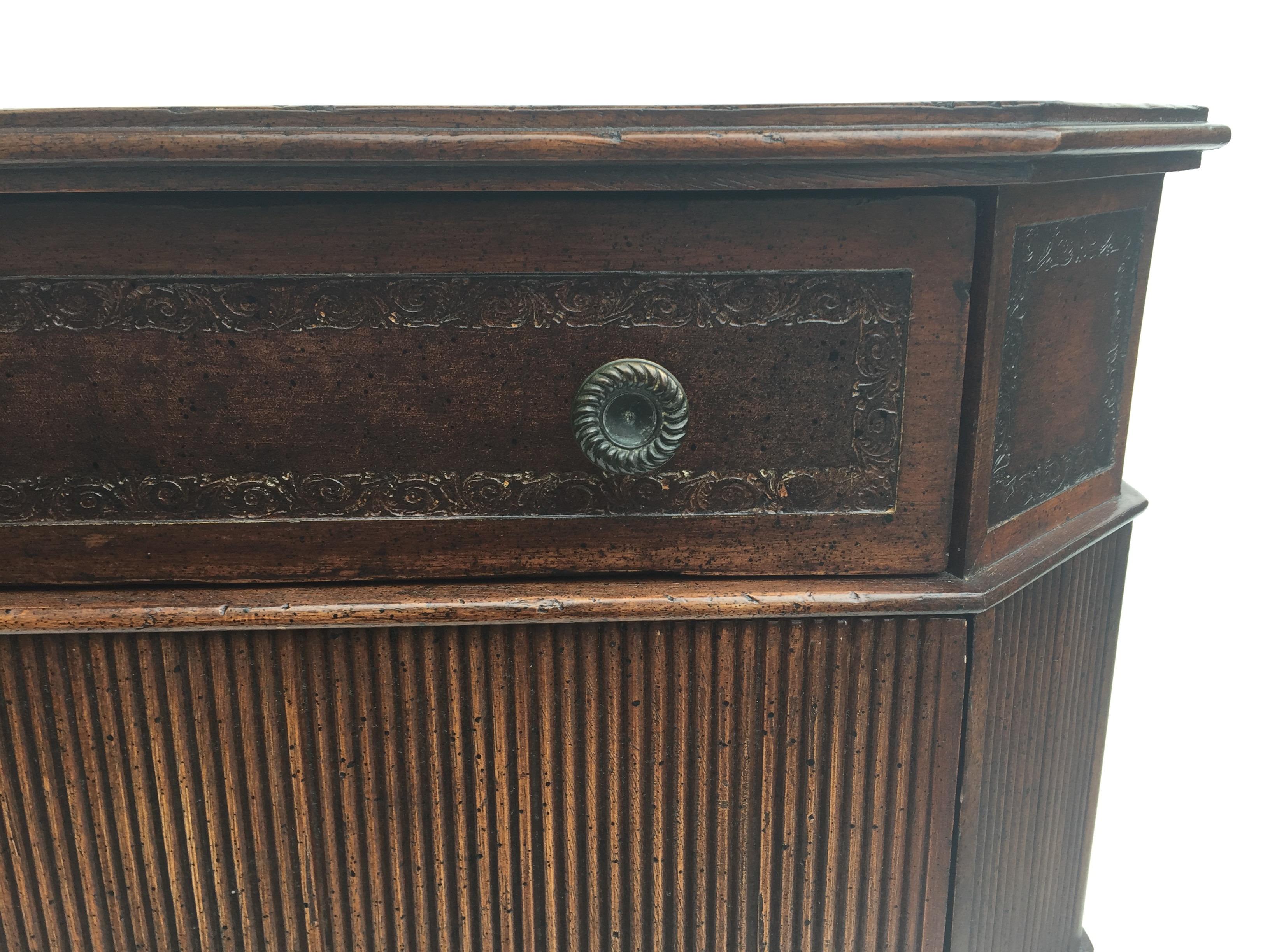 American Traditional Mahogany Octagonal Maitland-Smith Side Table