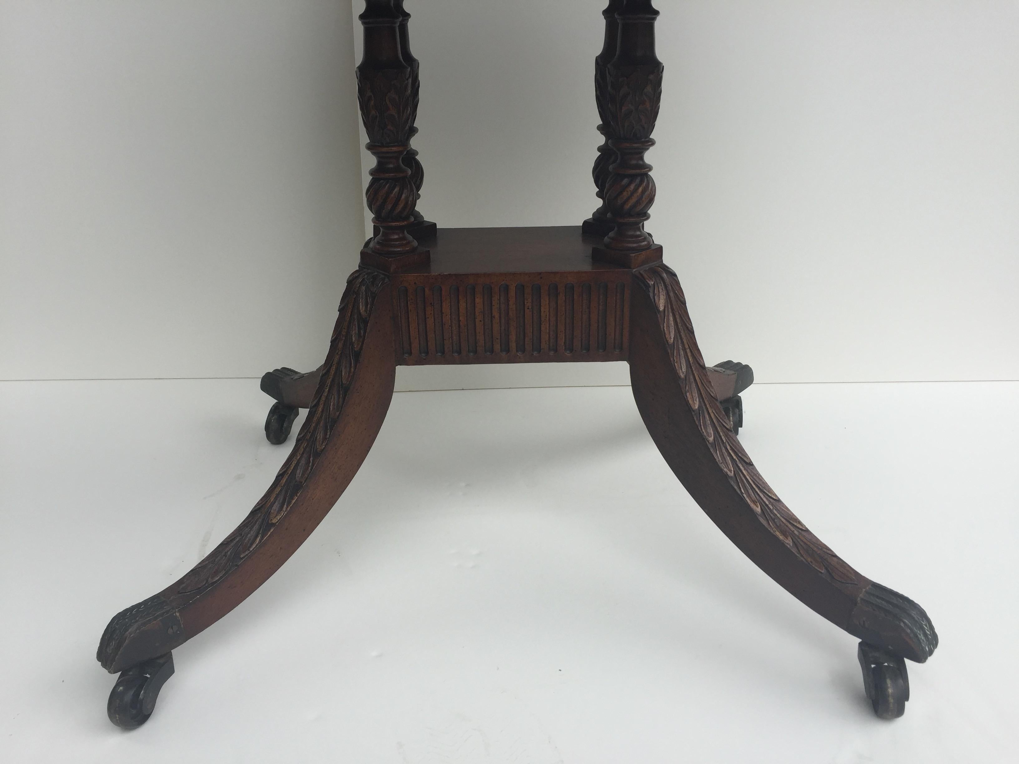 Late 20th Century Traditional Mahogany Octagonal Maitland-Smith Side Table