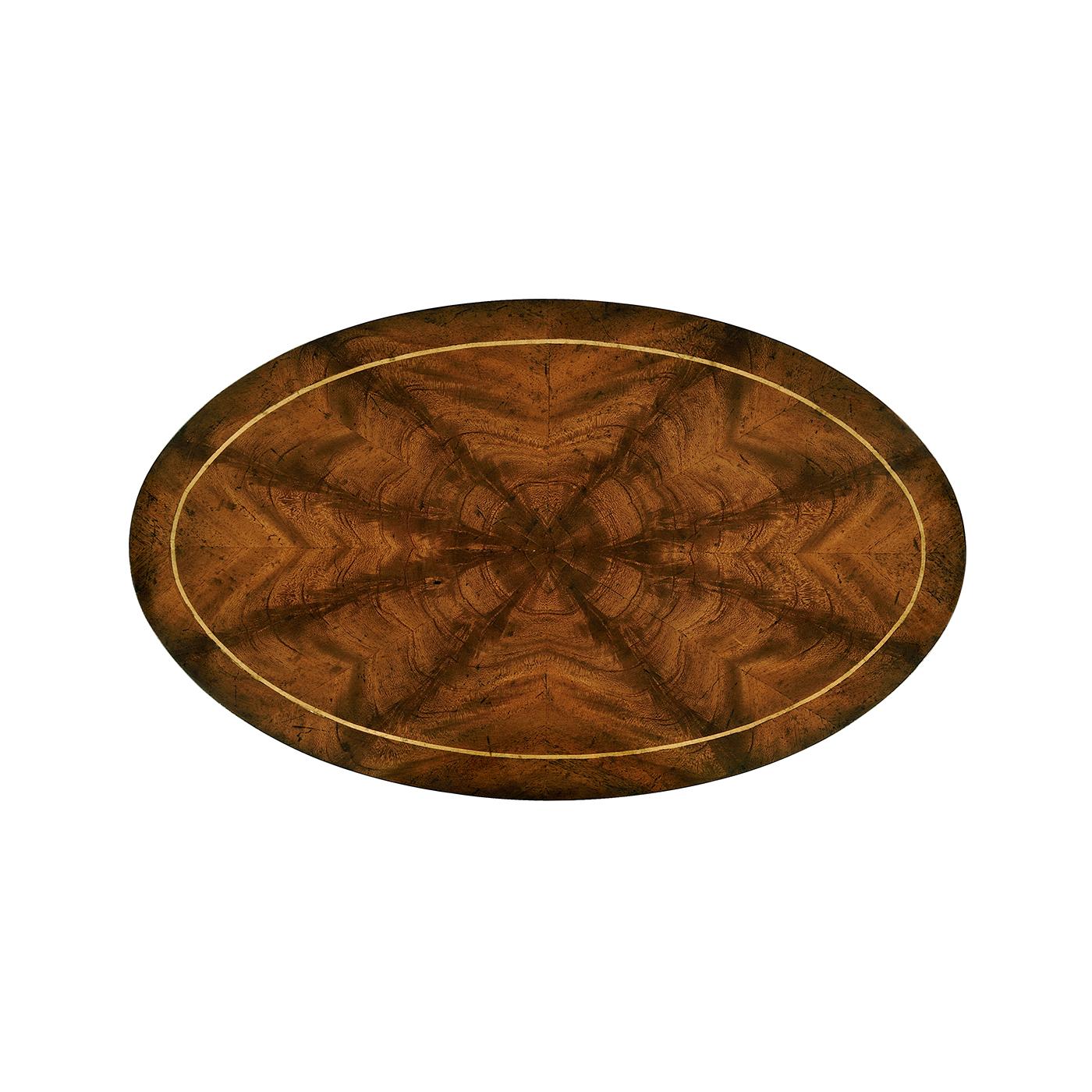 George III Table d'appoint ovale traditionnelle en acajou en vente