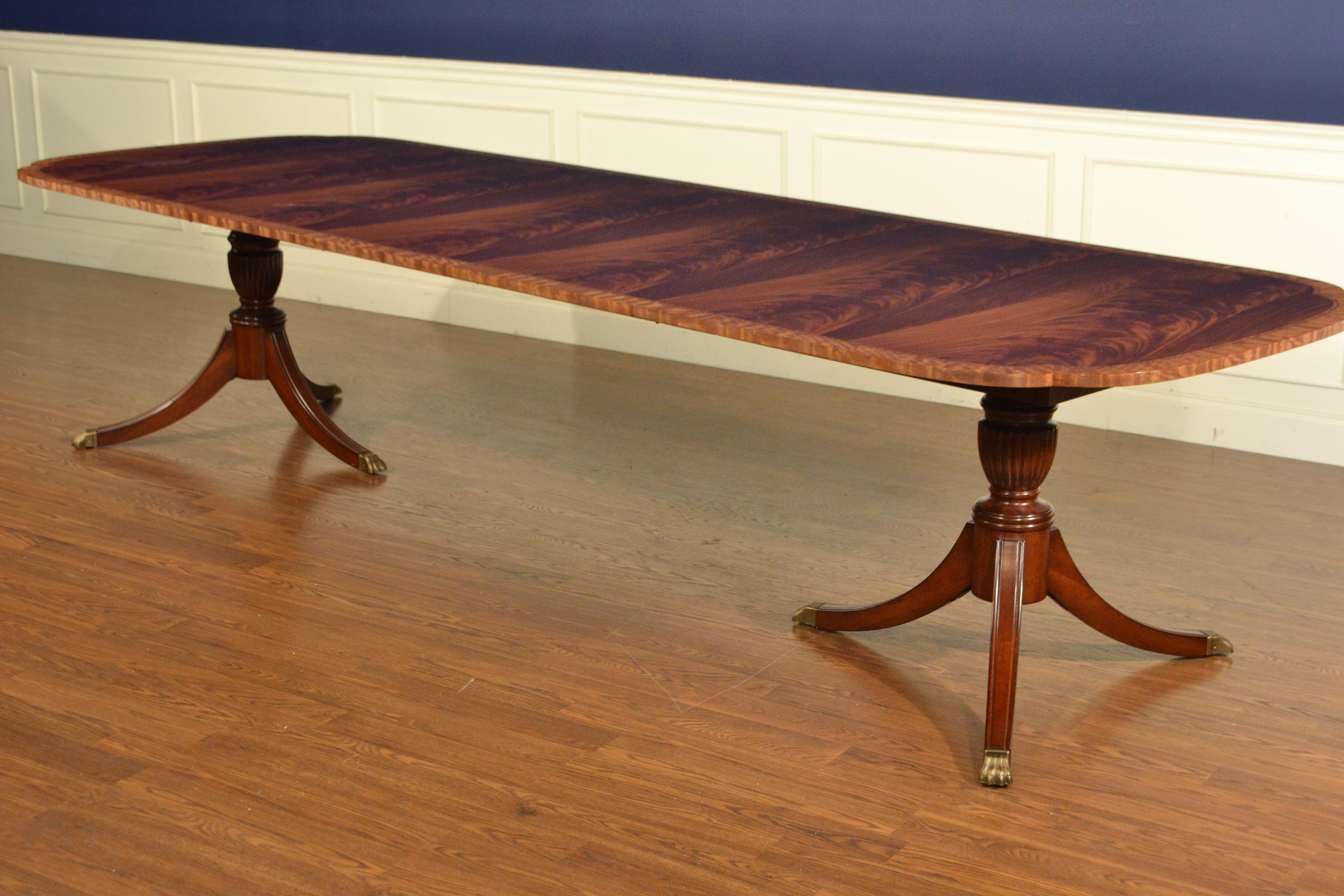 Georgian Traditional Mahogany Scallop Cornered Dining Table by Leighton Hall