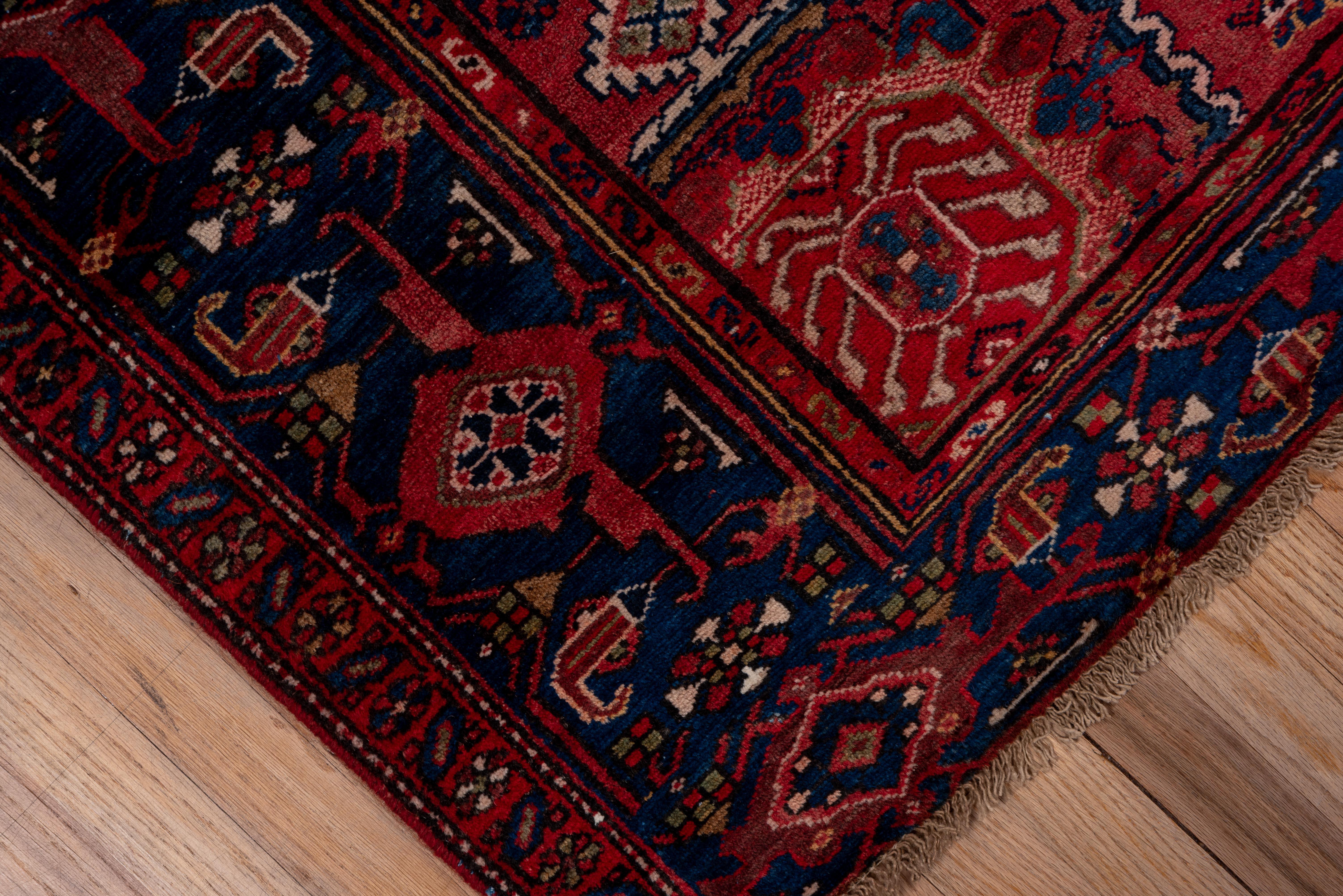 20th Century Traditional Malayer Rug in Reds Blues For Sale