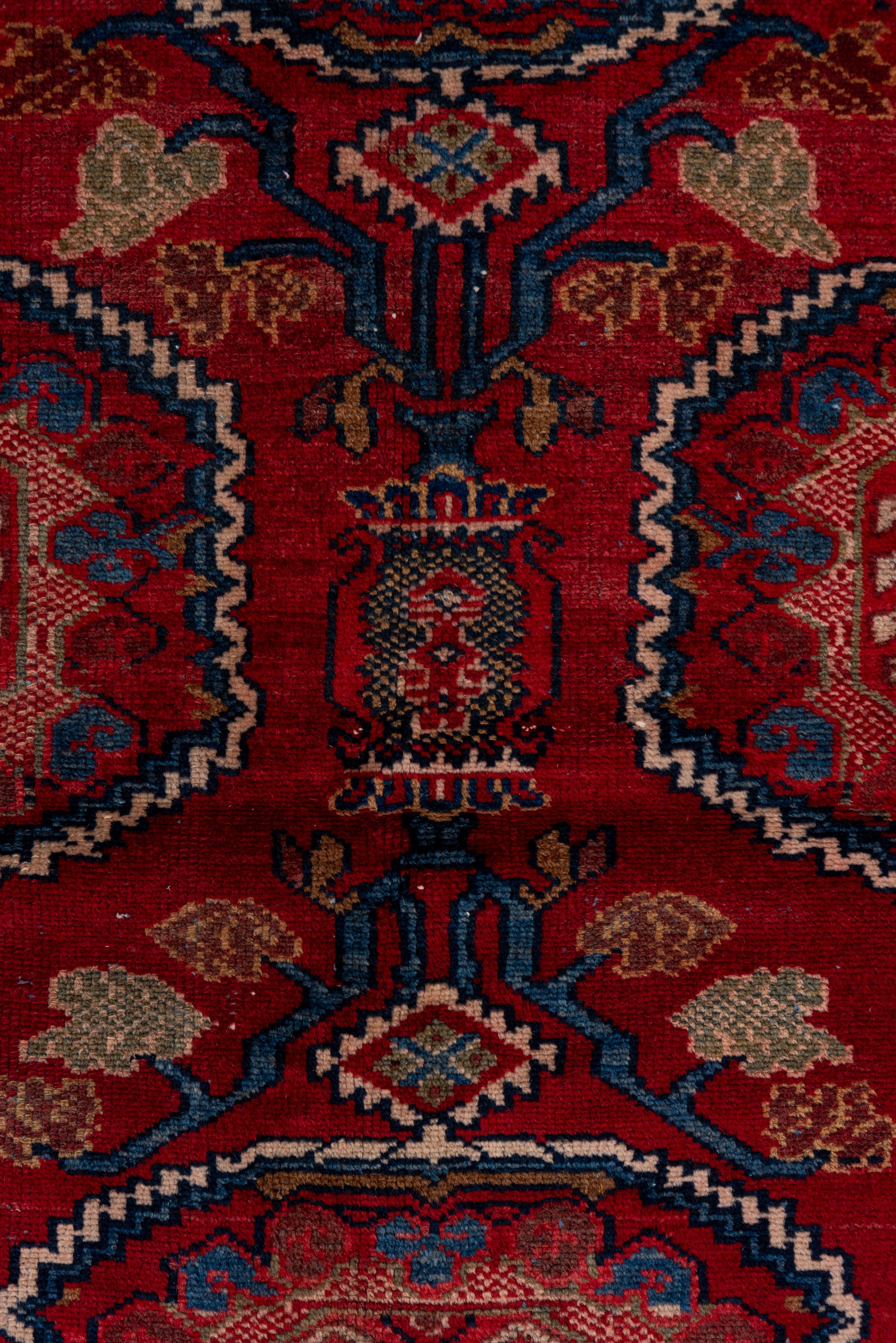 Traditional Malayer Rug in Reds Blues For Sale 1