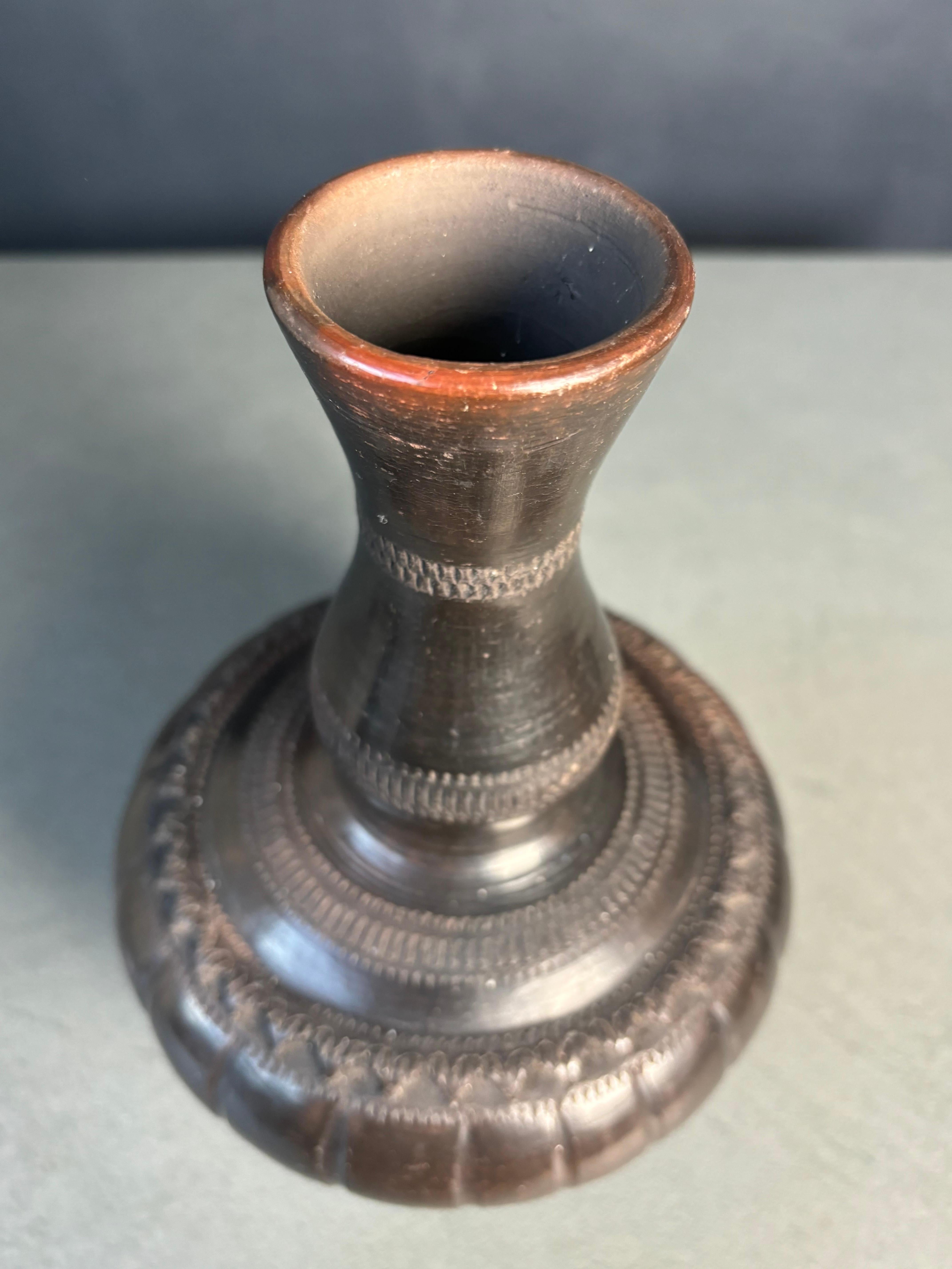 20th Century Antique Traditional Malaysian Hand-Carved Folk Art Carafe, Early 1900s For Sale