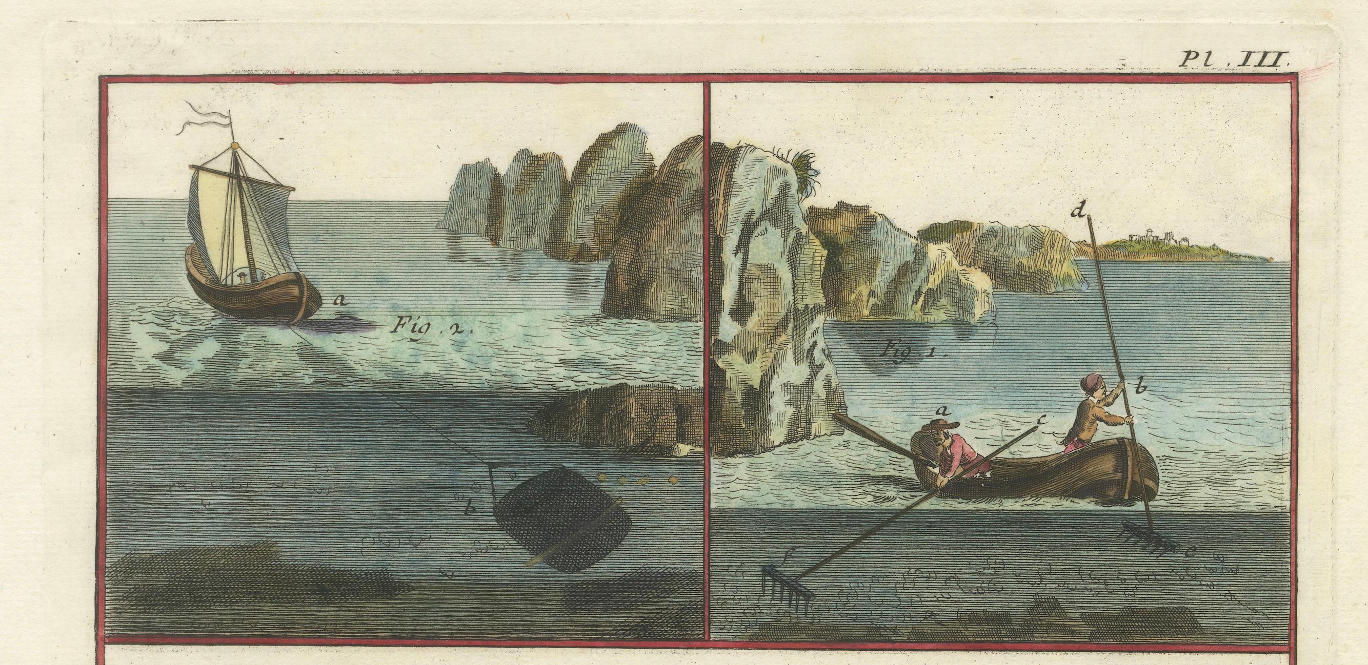 Traditional Maritime Harvest: Illustrated Techniques Engraved in 1793 For Sale 1