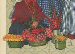 Traditional Market Scene in 's Hertogenbosch (Bois-le-Duc), North Brabant, c1890