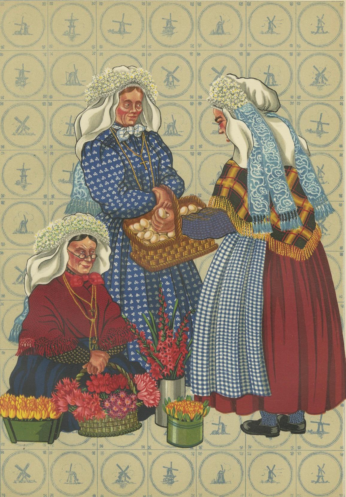 Traditional Market Scene in 's Hertogenbosch (Bois-le-Duc), North Brabant, c1890 For Sale 1
