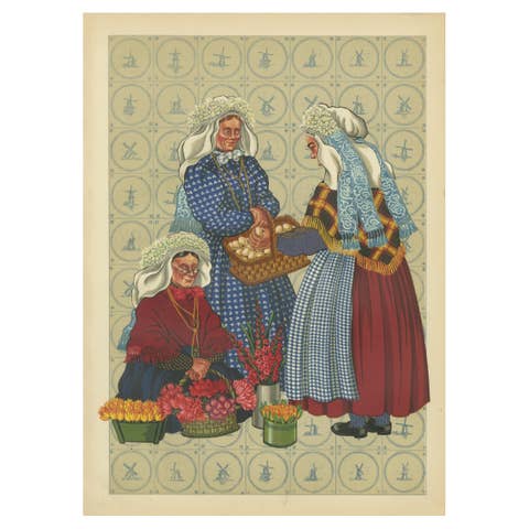 Traditional Market Scene in 's Hertogenbosch (Bois-le-Duc), North Brabant, c1890
