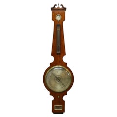 Traditional Mercury Banjo Shaped Rosewood Barometer Unsigned C1880