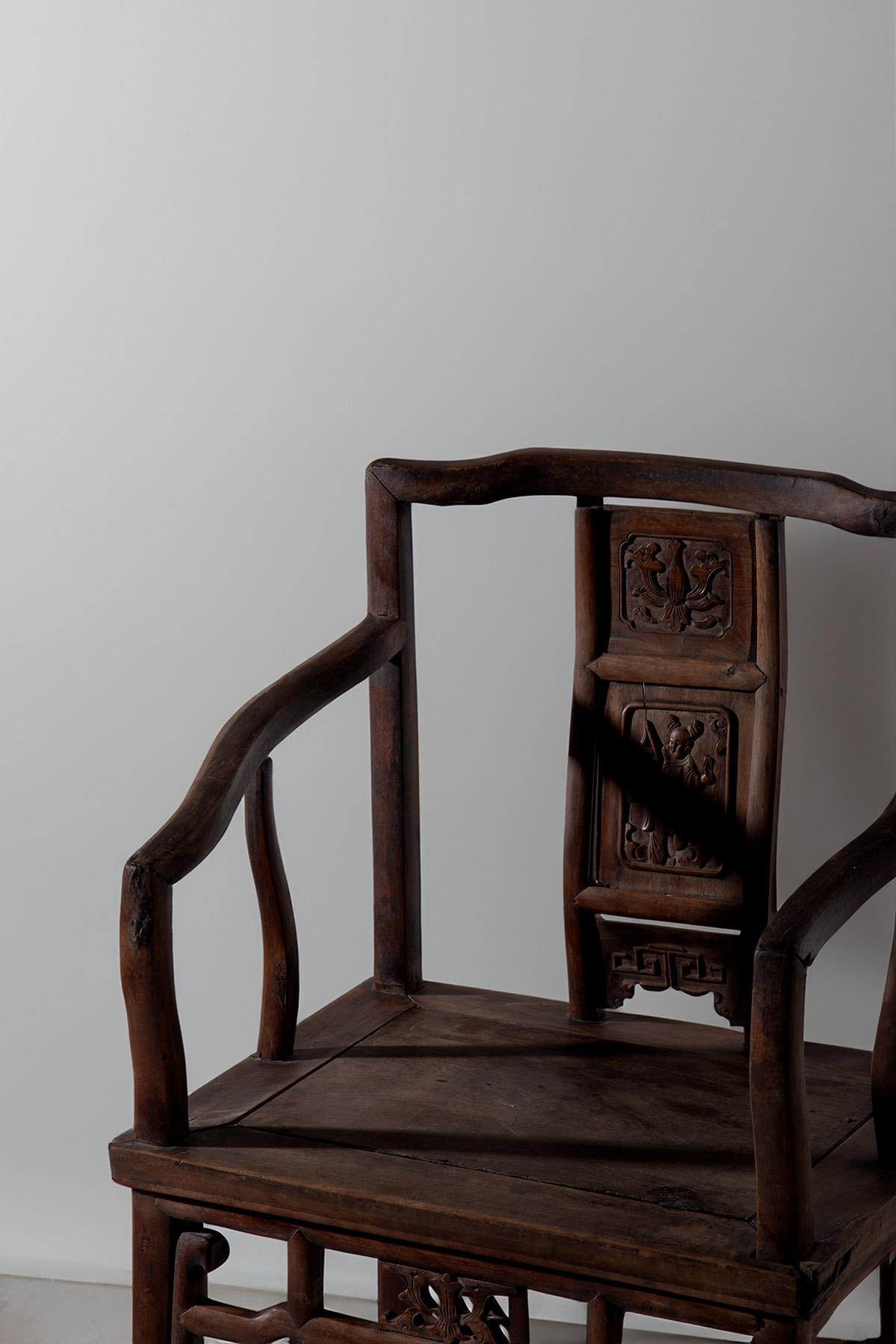 19th Century Traditional Ming style Southern Official's Chair in vendita