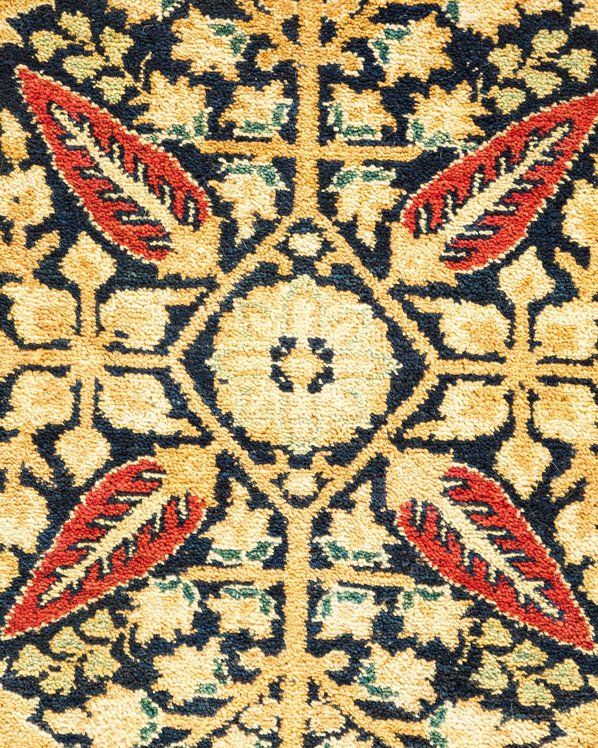 Pakistanais Tapis traditionnel Mogul bleu noué à la main en vente