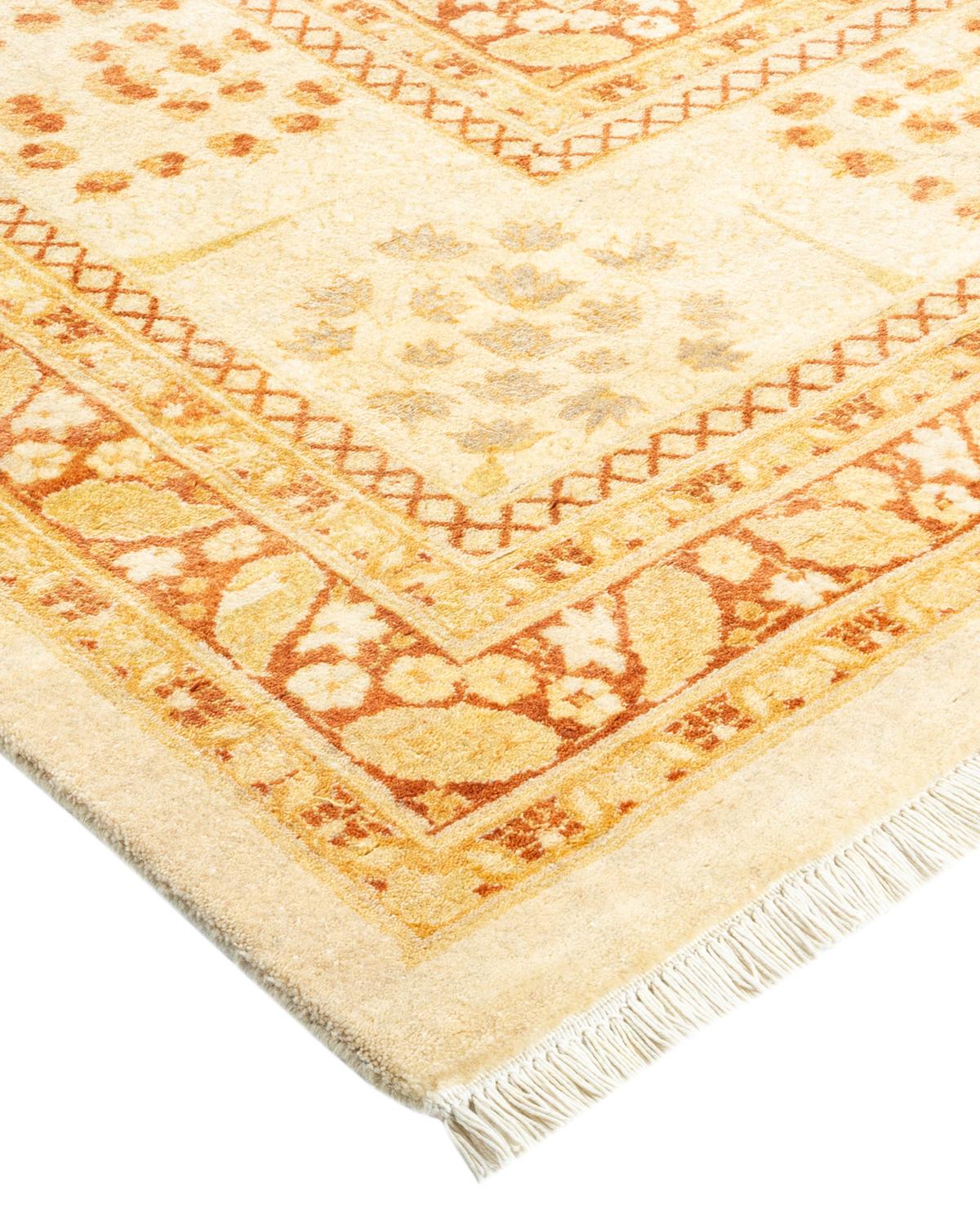 With understated palettes and allover designs, the rugs in the Mogul Collection will bring timeless sophistication to any room. Influenced by a spectrum of Turkish, Indian, and Persian designs, the artisans who handweave these wool rugs imbue