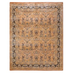 Traditional Mogul Hand Knotted Wool Pink Area Rug 