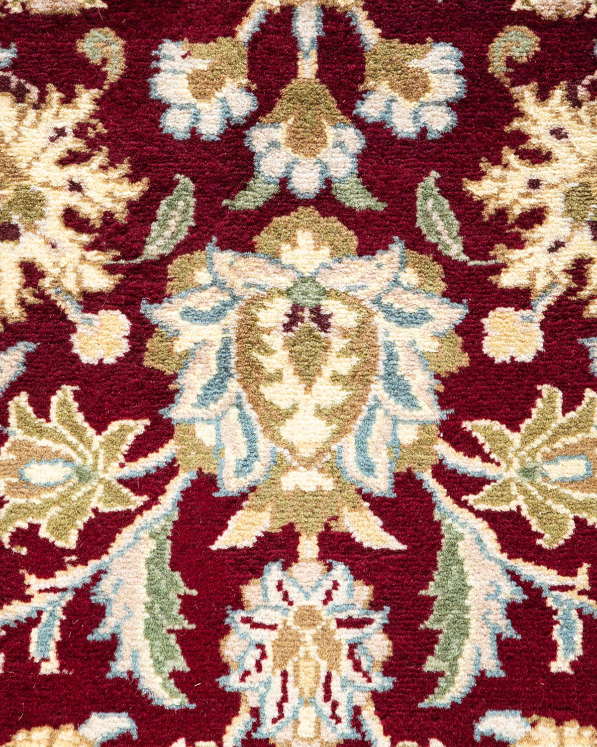 Pakistanais Tapis traditionnel Mogul rouge noué à la main en vente