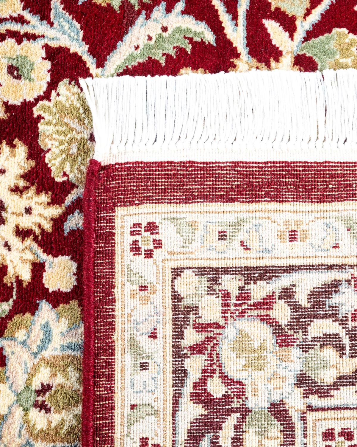 XXIe siècle et contemporain Tapis traditionnel Mogul rouge noué à la main en vente
