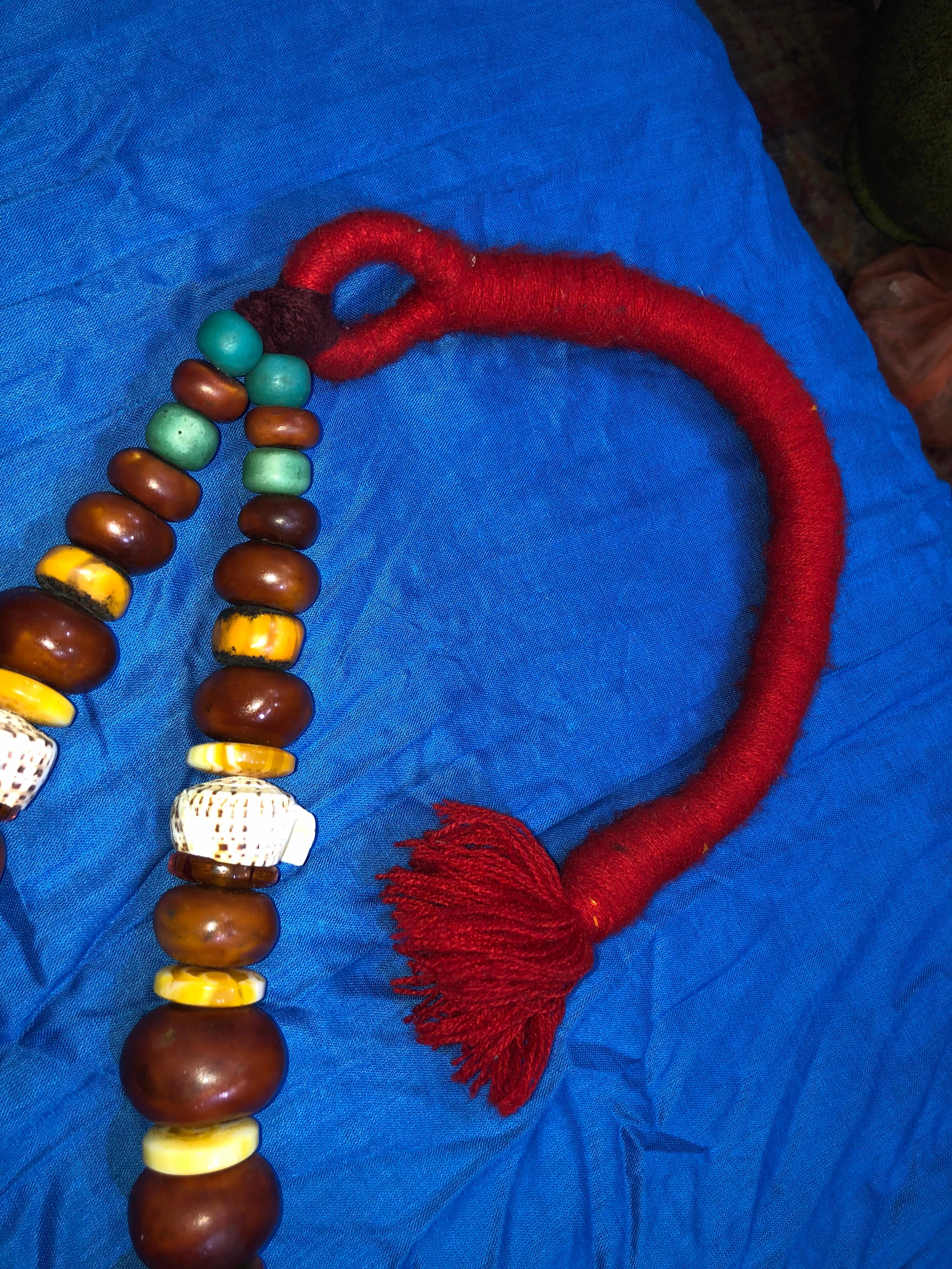 Tribal Traditional Moroccan Berber Wedding Celebration Necklace with Fertility Beads For Sale