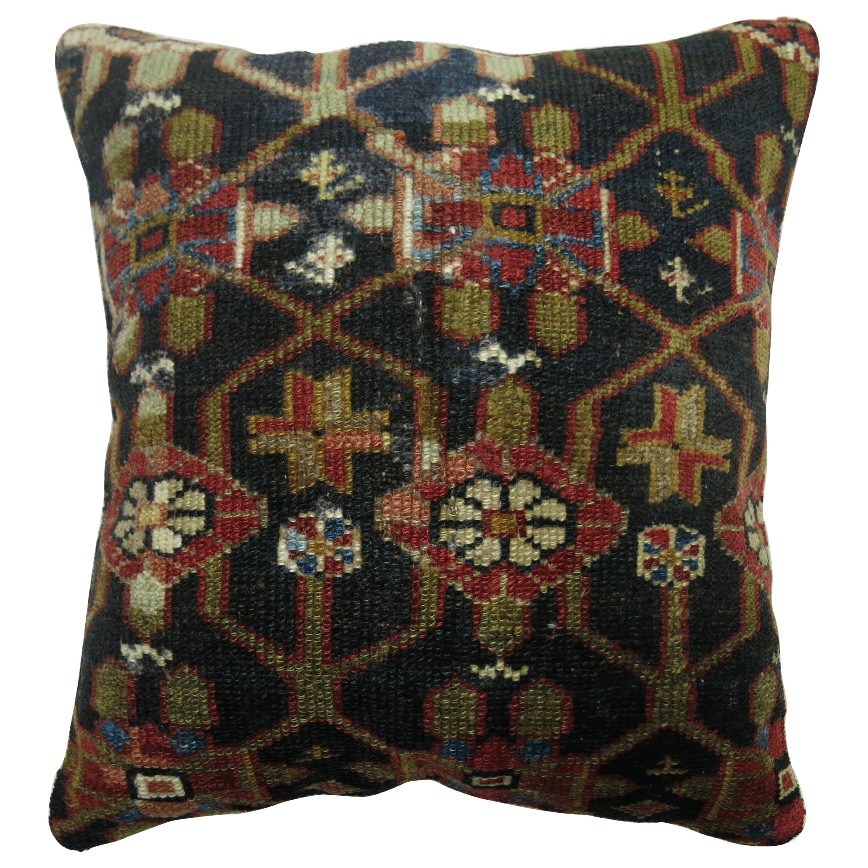 Traditional Navy Persian Rug Pillow