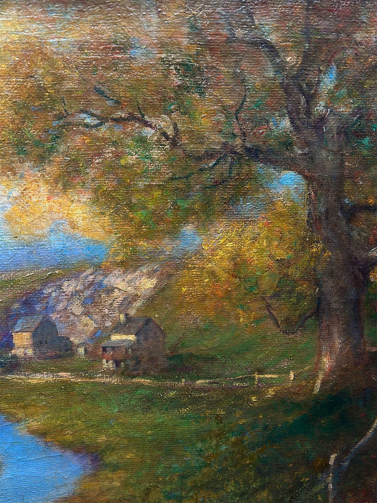 Traditional Oil on Canvas Landscape by Joseph George Willman In Good Condition For Sale In Los Angeles, CA