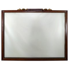Vintage Traditional or Regency Style Rectangular Wall Mirror Walnut Tone 
Gilded