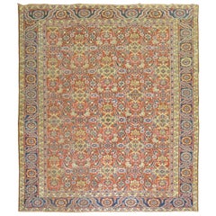 Tapis traditionnel persan orange Heriz Herati