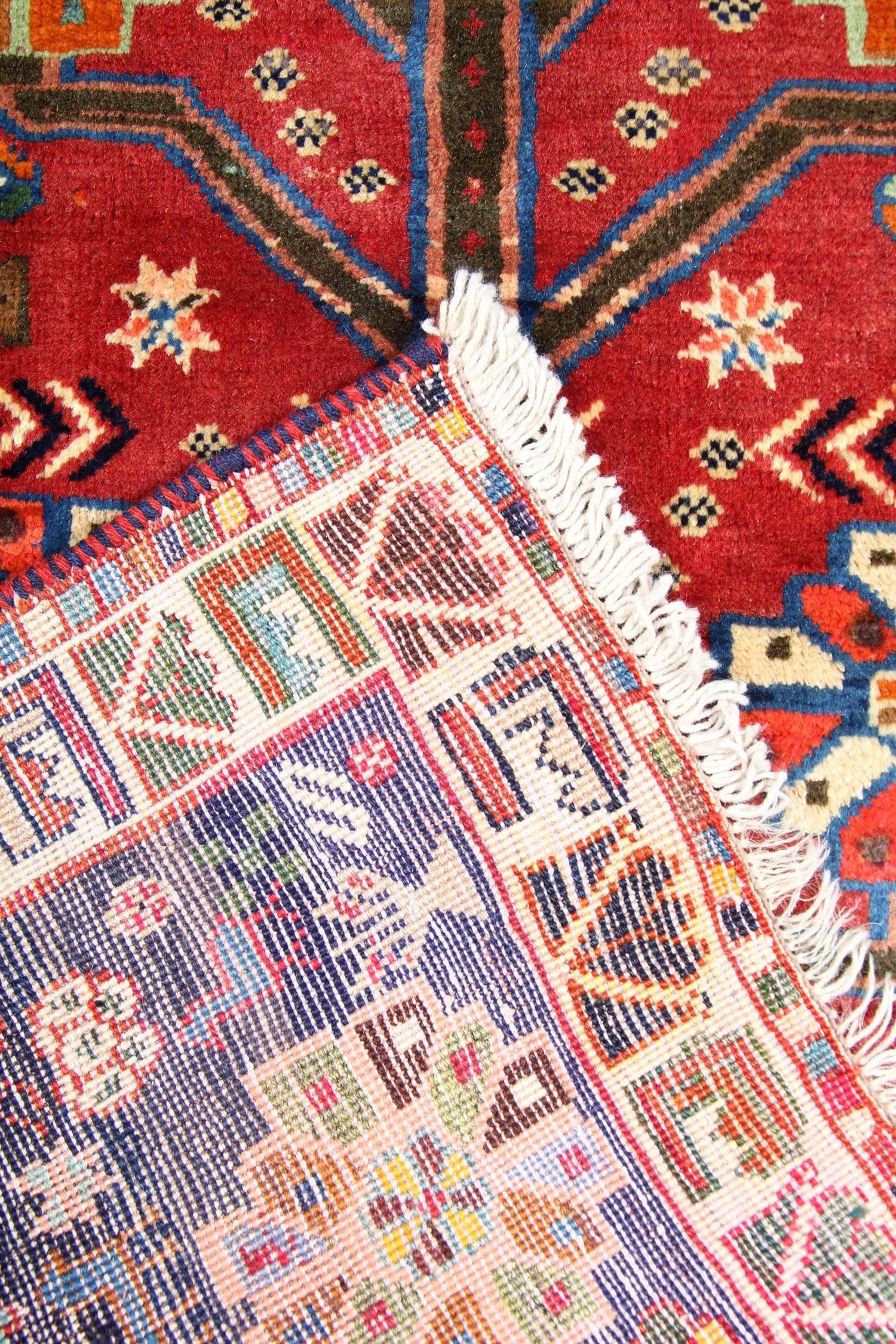 Vegetable Dyed Vintage Rug Traditional Carpet Handwoven Tribal Rug Oriental