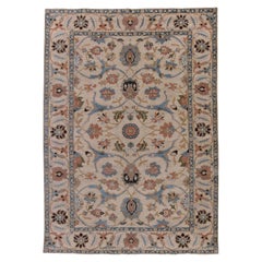 Tapis traditionnel en laine d'inspiration orientale fait à la main par Doris Leslie Blau