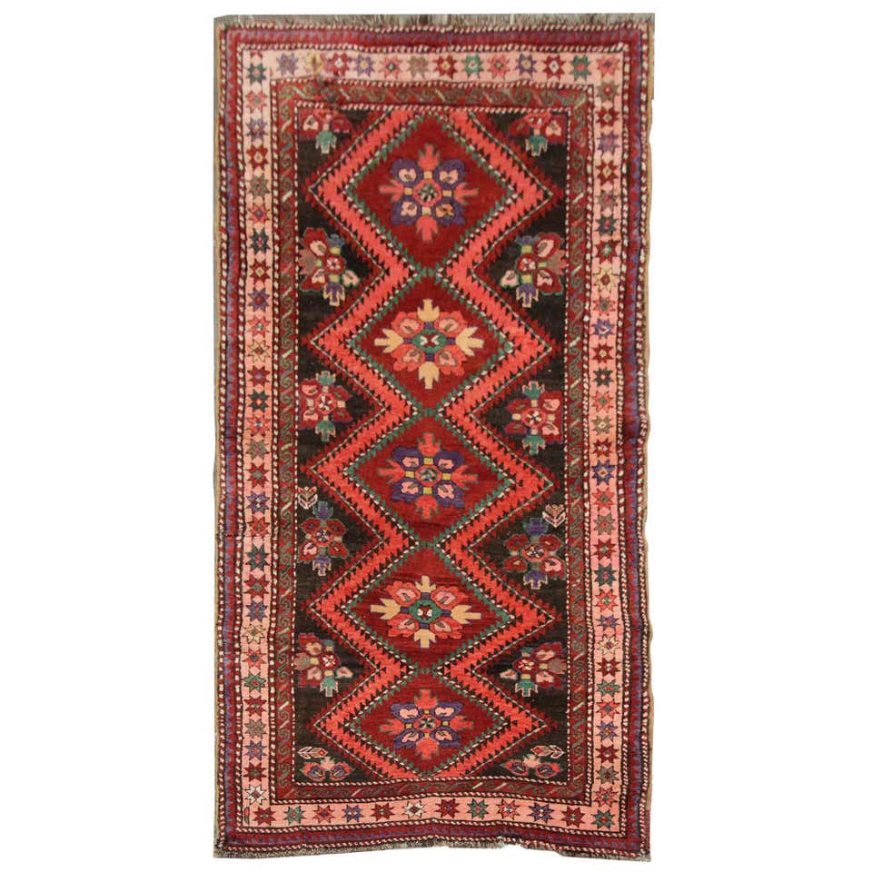 Japanese Rug Runner Vinatage Oriental Runner Rug Red Traditional Carpet Runners Handmade ...