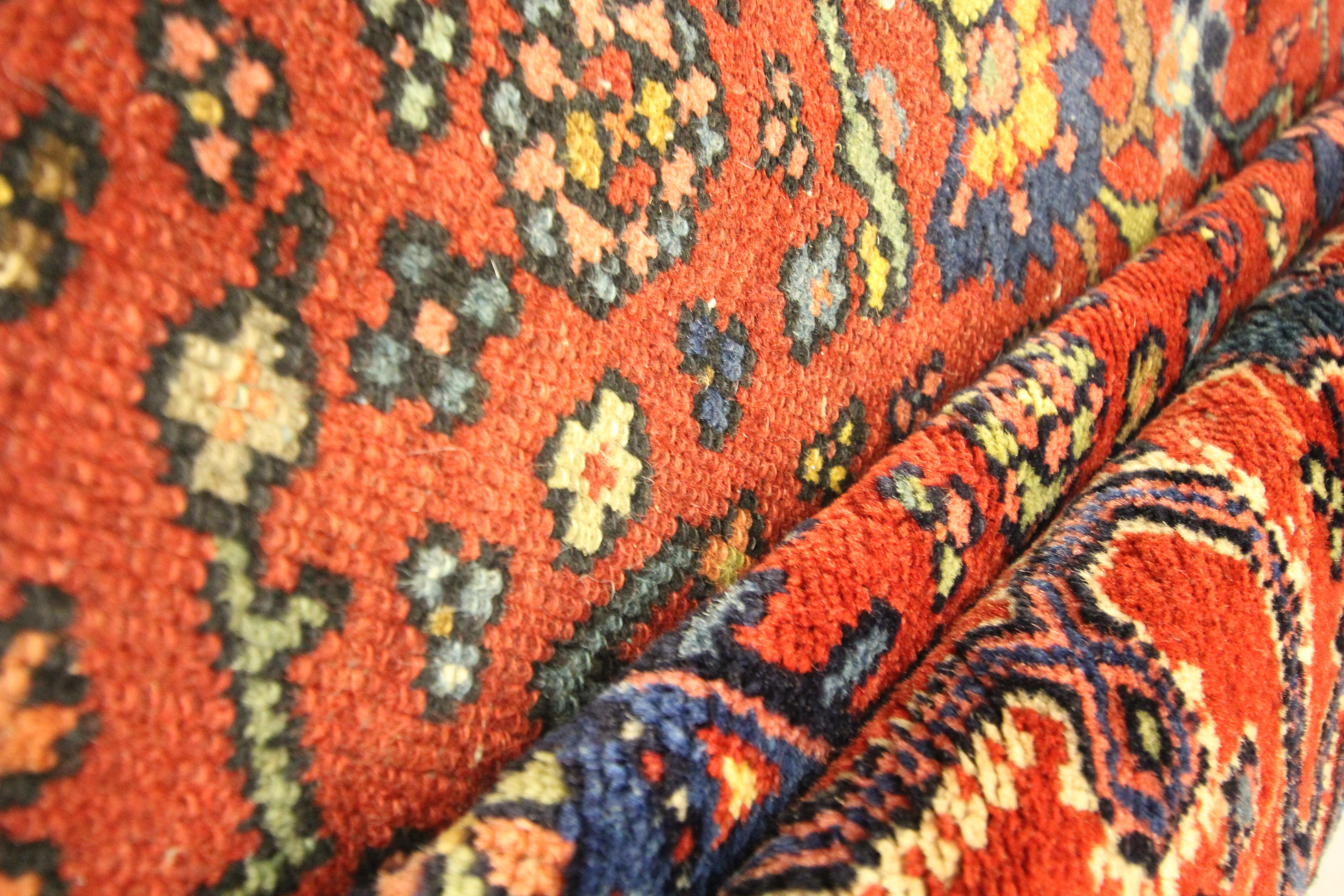 Traditioneller Orientteppich Rost Antiker Teppich Handgewebter Wollteppich im Angebot 3