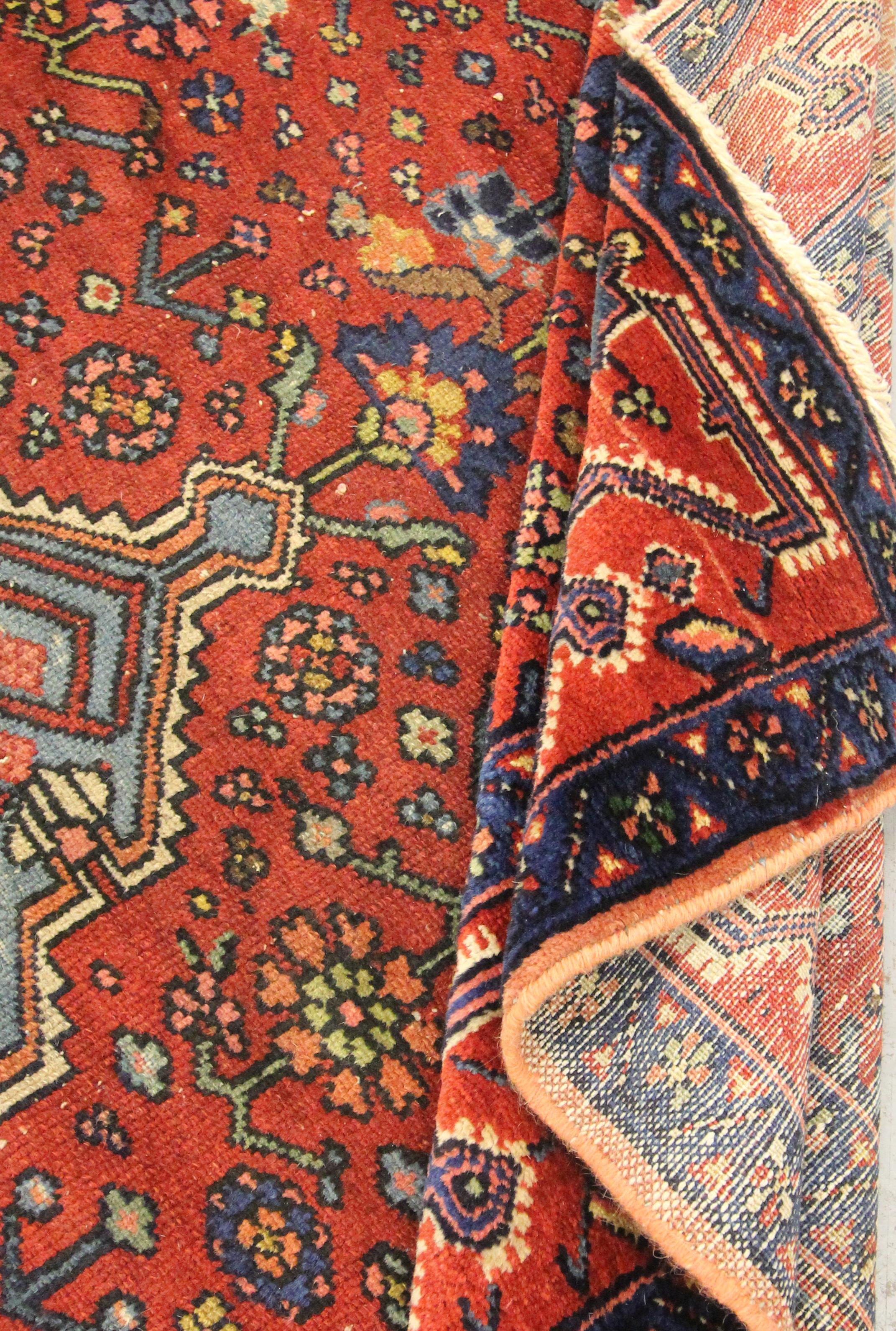Traditioneller Orientteppich Rost Antiker Teppich Handgewebter Wollteppich im Angebot 4