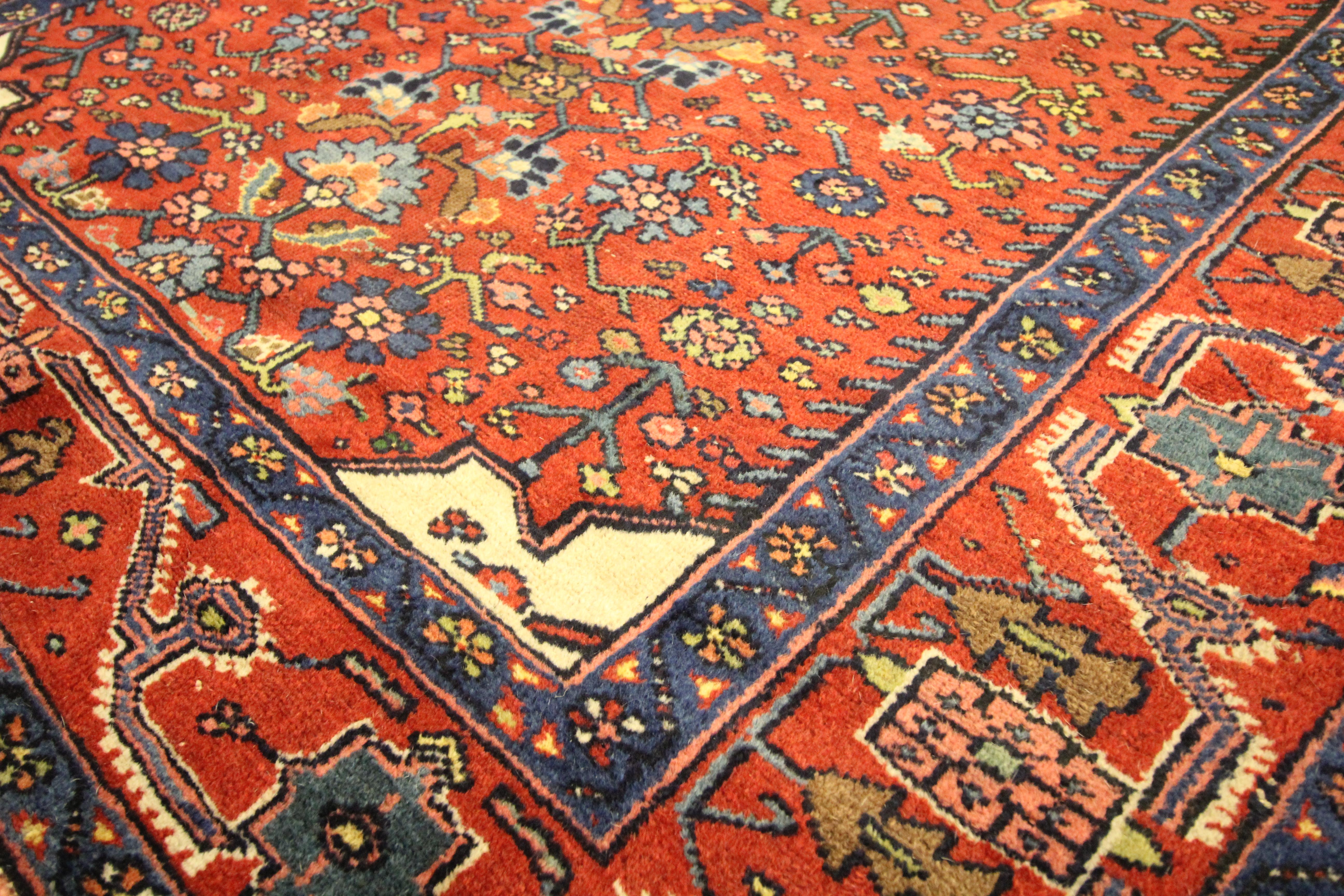 Traditioneller Orientteppich Rost Antiker Teppich Handgewebter Wollteppich (Pflanzlich gefärbt) im Angebot