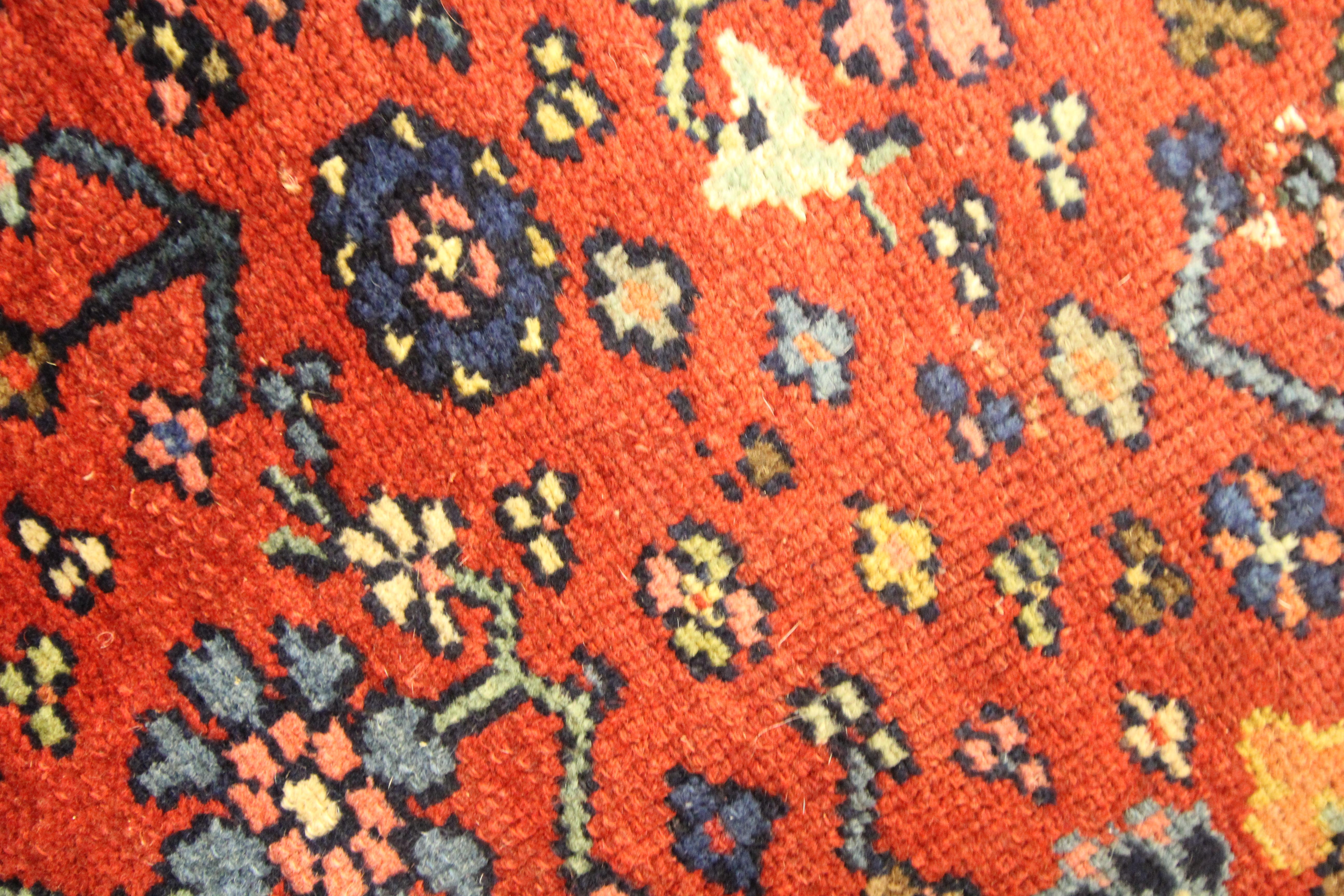 Traditioneller Orientteppich Rost Antiker Teppich Handgewebter Wollteppich (Spätes 19. Jahrhundert) im Angebot