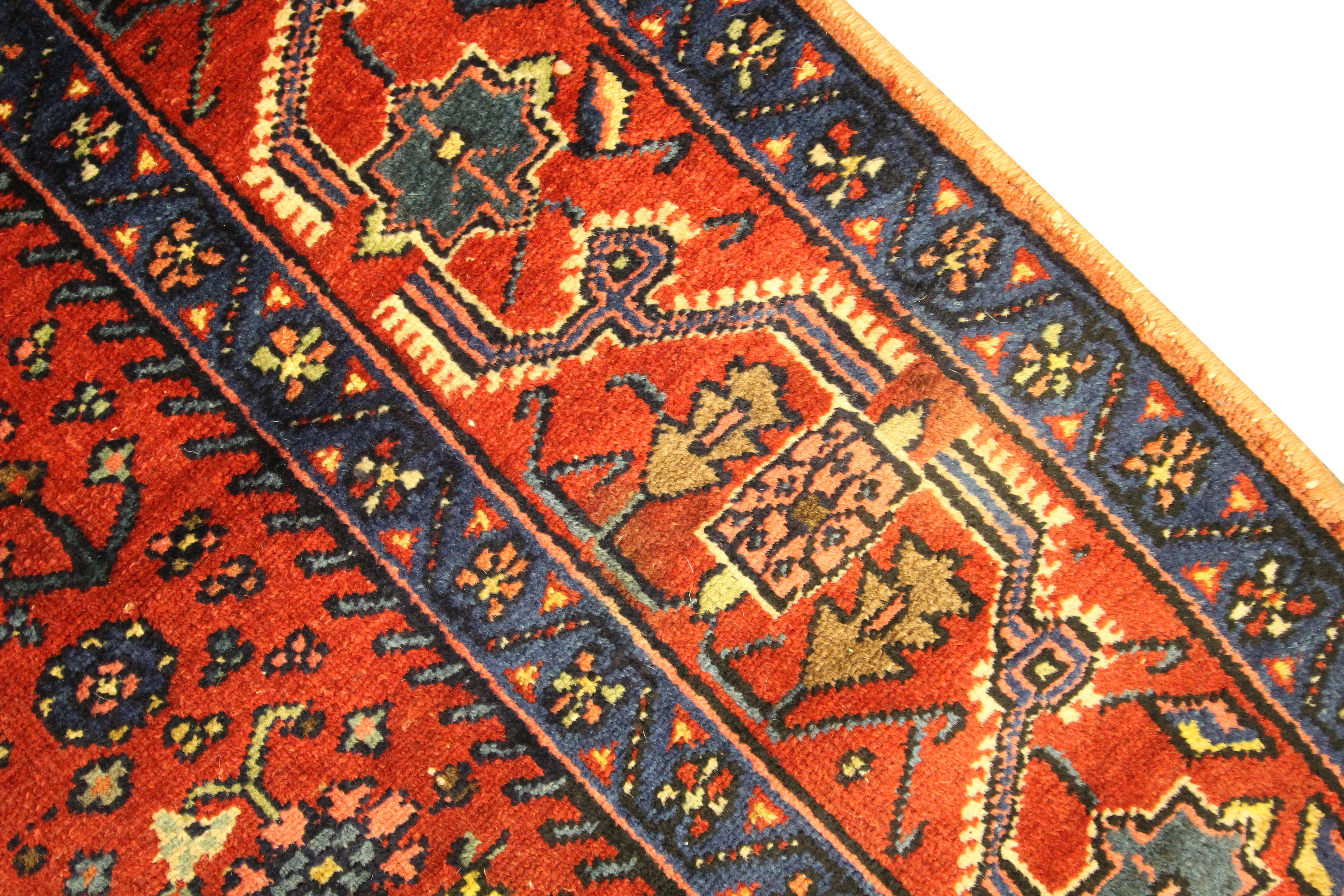Traditioneller Orientteppich Rost Antiker Teppich Handgewebter Wollteppich (Wolle) im Angebot