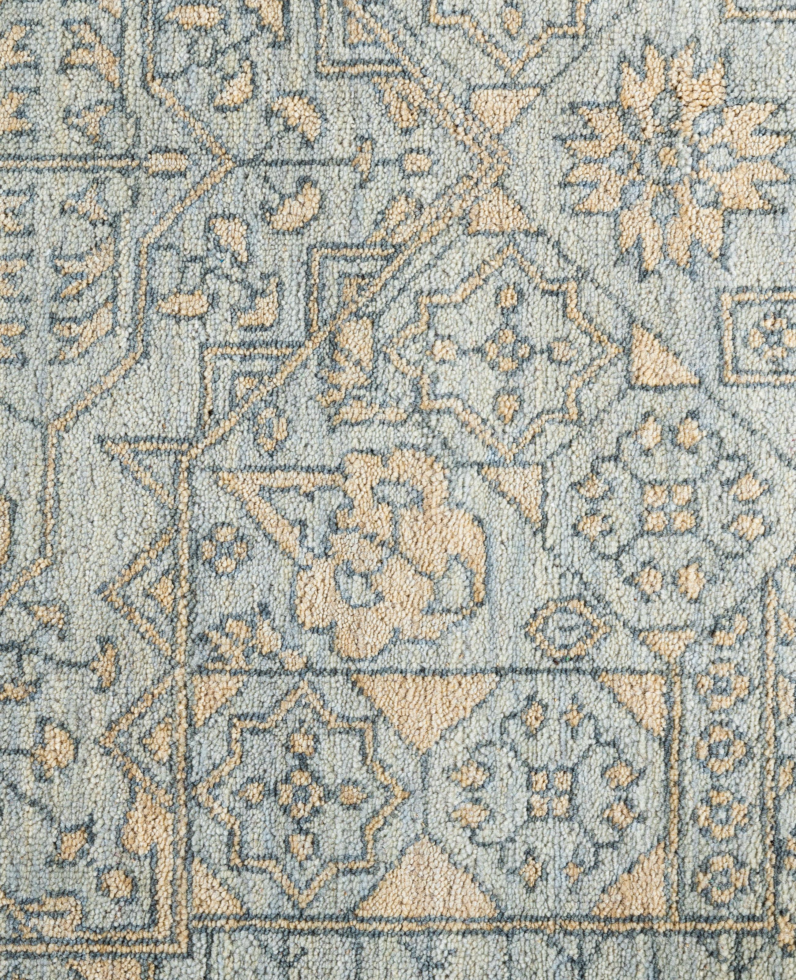 Indian Traditional Oriental Wool Hand Knotted Gray Area Rug 8' 1