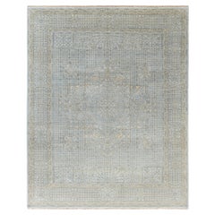 Alfombra Tradicional Oriental de Lana Anudada a Mano Gris 8' 1" x 10' 1