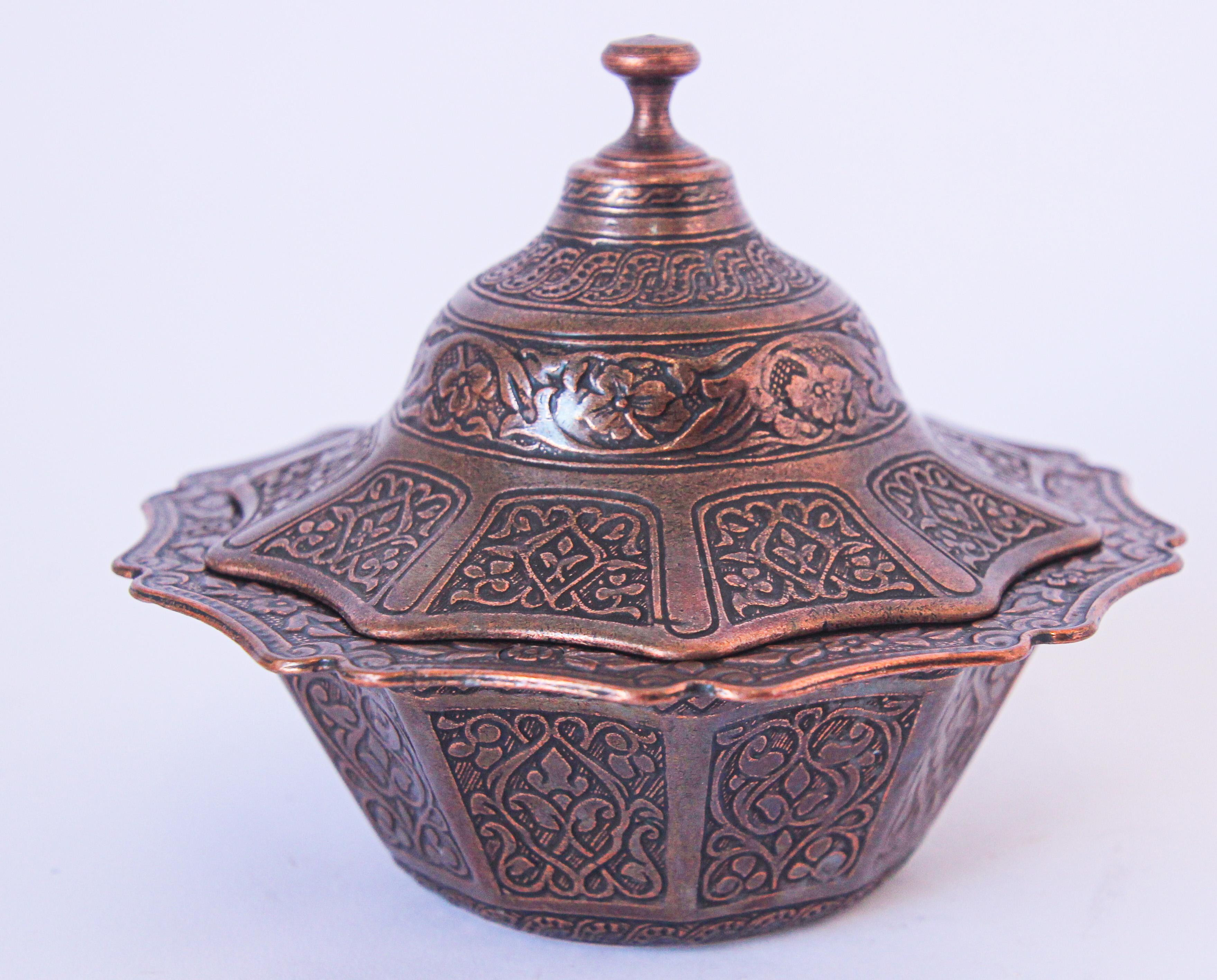 Contemporary Traditional Ottoman Turkish Copper Coffee Set