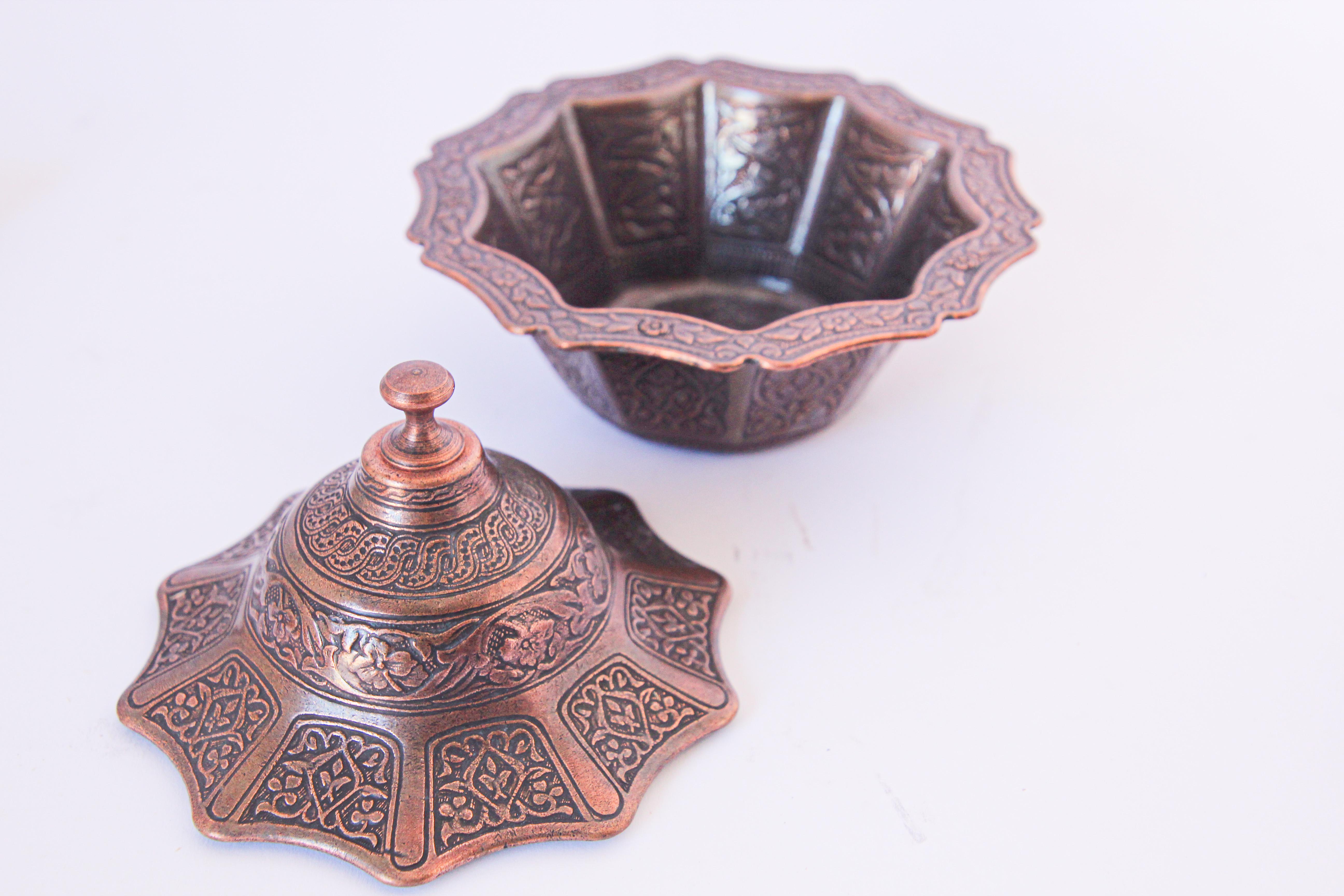 Traditional Ottoman Turkish Copper Coffee Set 1