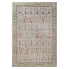 Traditional Oushak Design Handmade Wool Rug by Doris Leslie Blau
